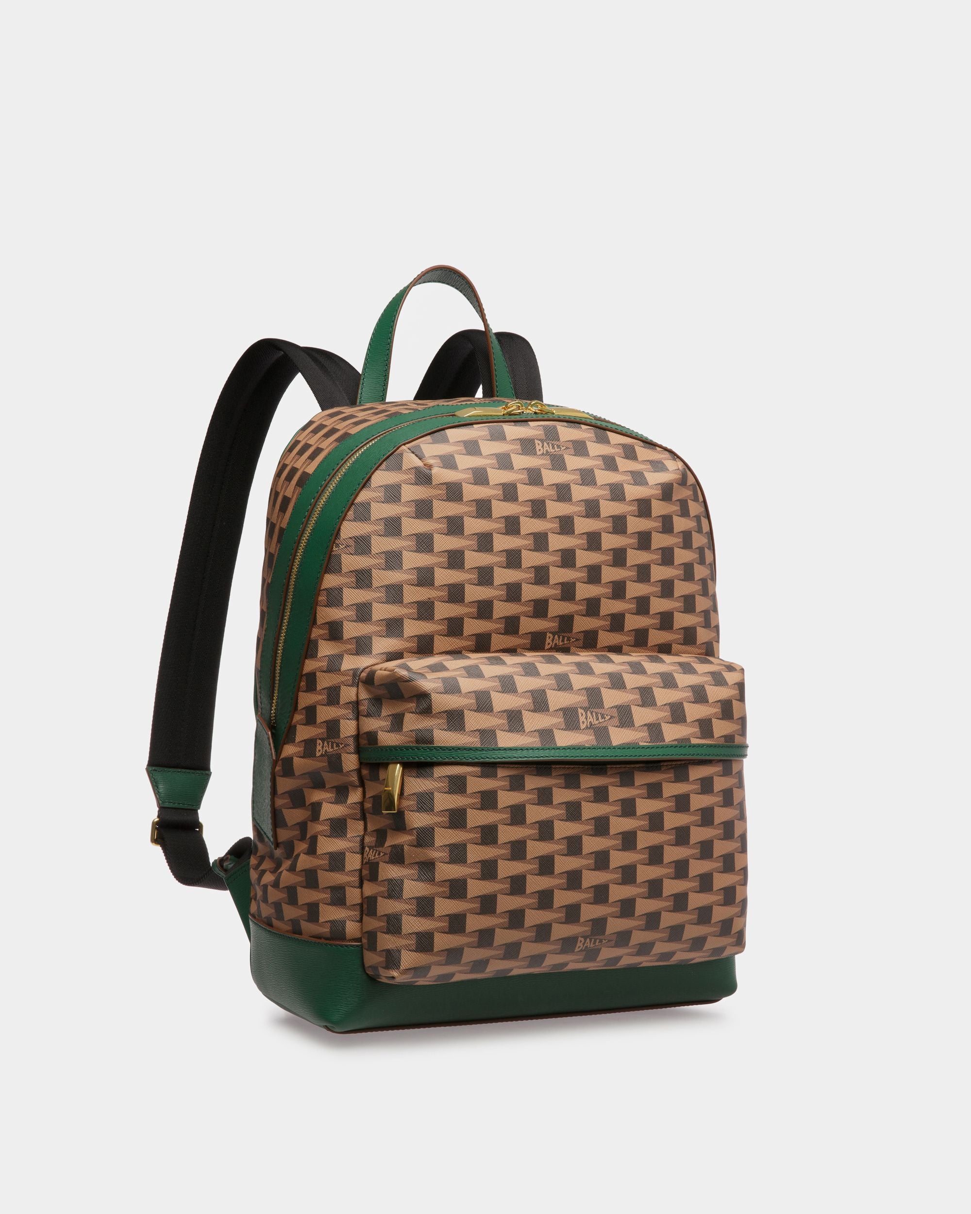 Pennant Backpack In Desert And Khaki Leather and TPU - Men's - Bally - 03