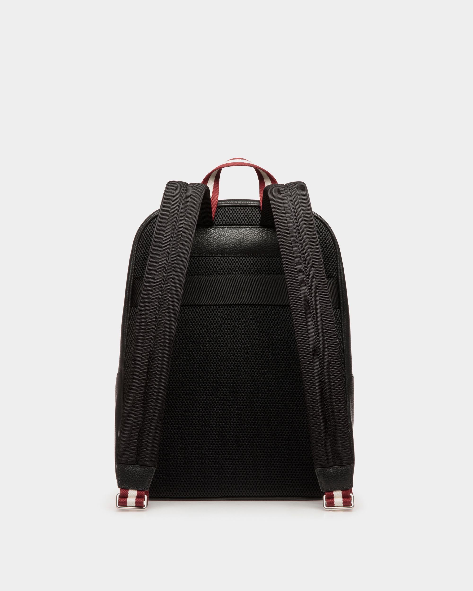 Code Backpack in Black Grained Leather - Men's - Bally - 03