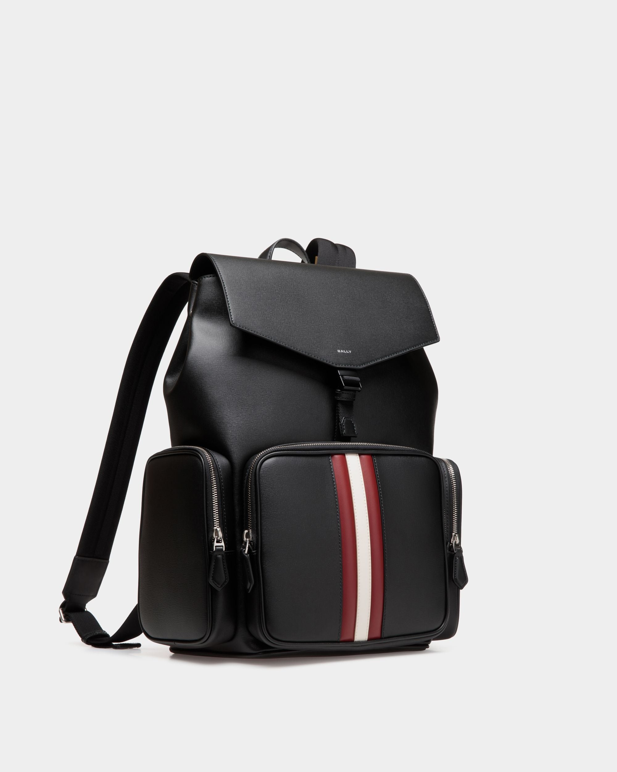 Mythos Backpack in Black Recycled Leather - Men's - Bally - 04