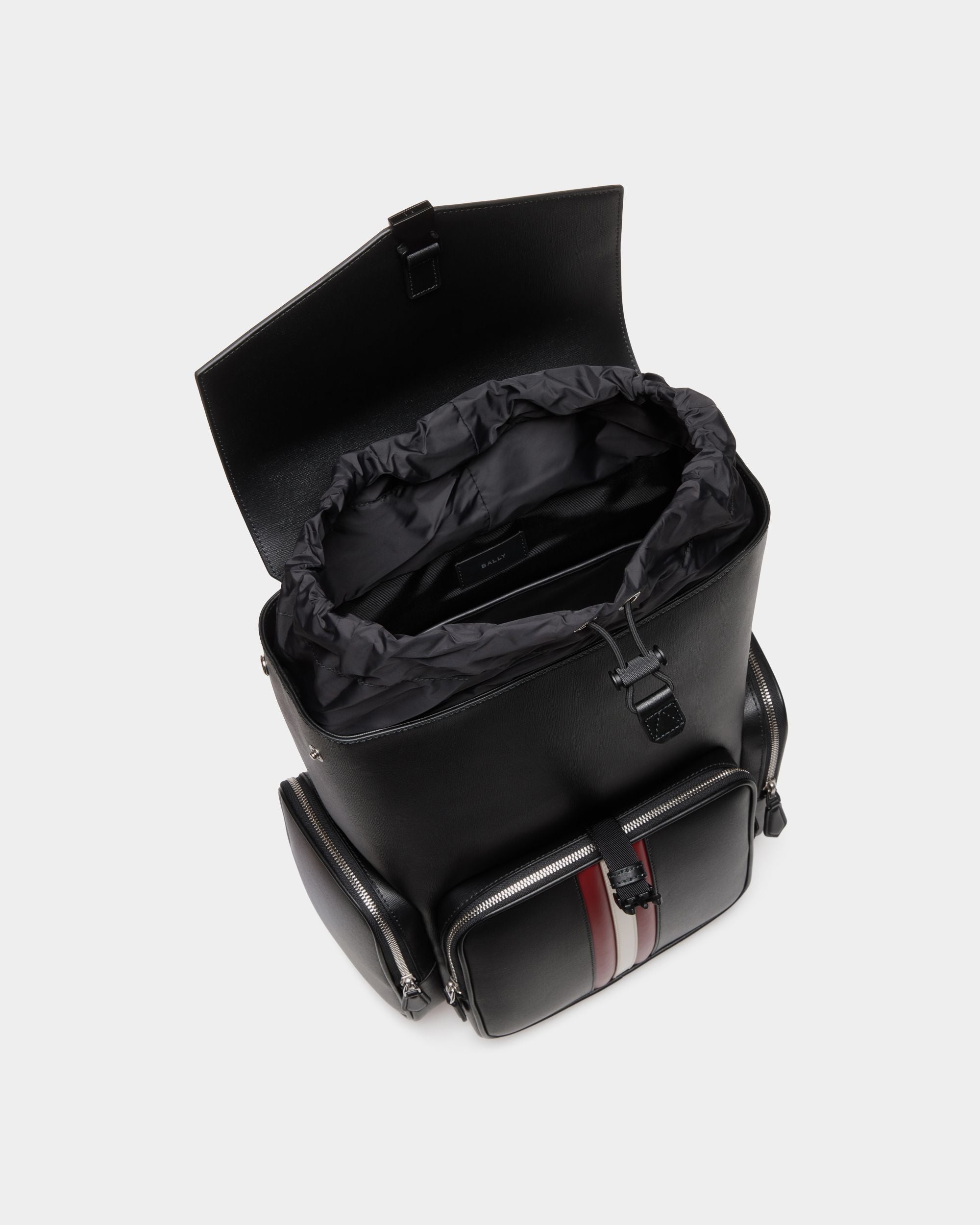 Mythos Backpack in Black Recycled Leather - Men's - Bally - 05