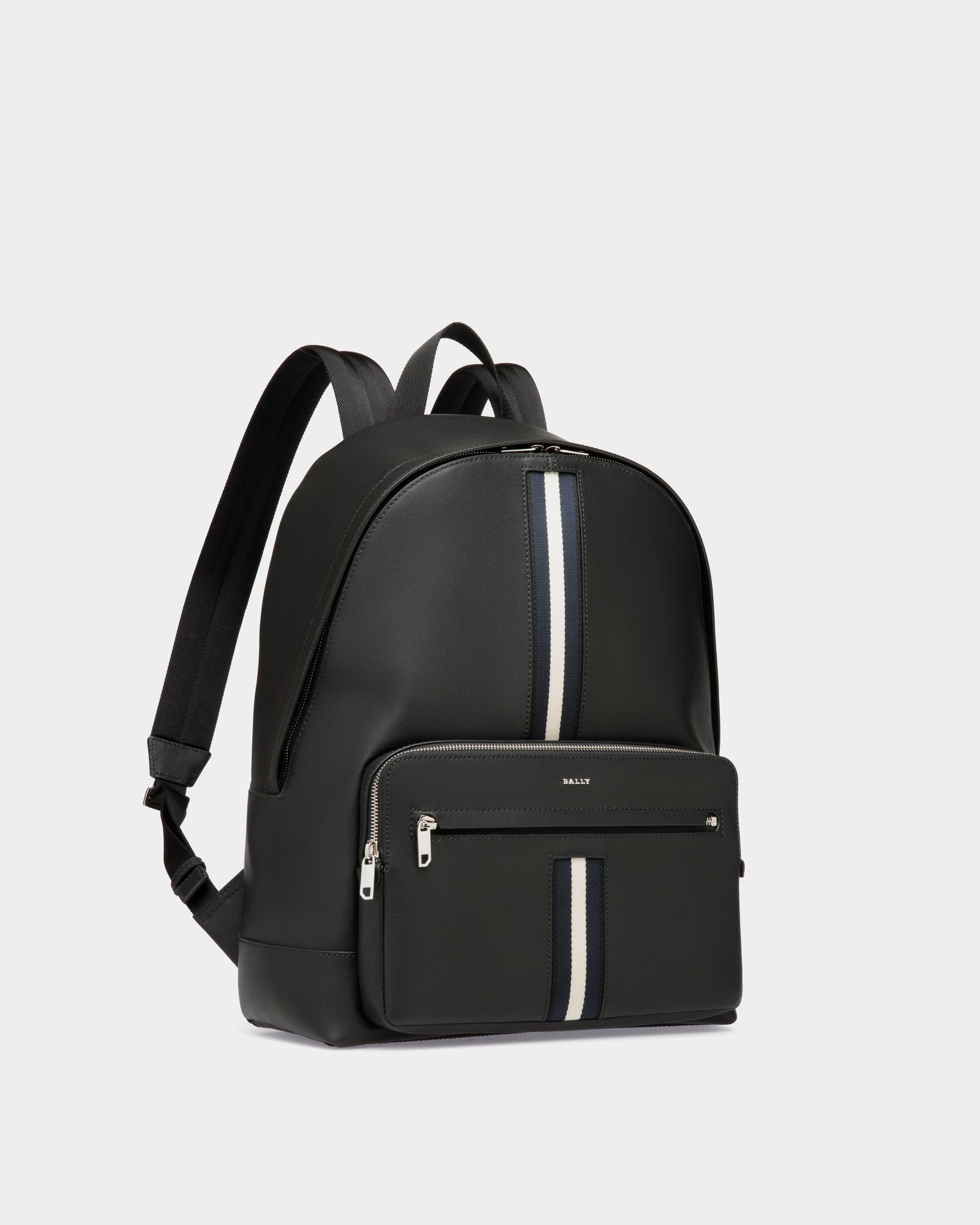 Backpack In Black Leather - Men's - Bally - 03