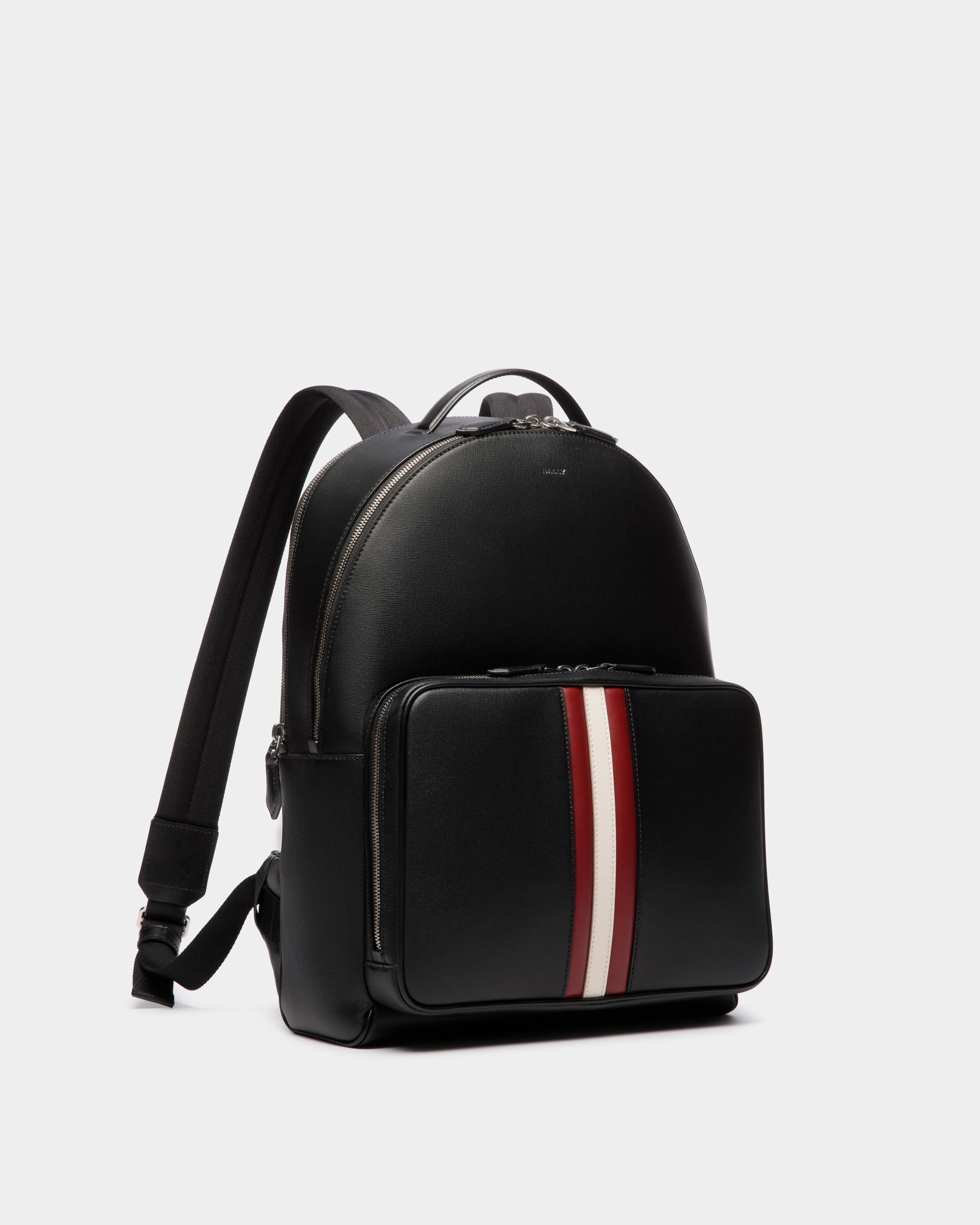 Mythos Backpack In Black Recycled Leather - Men's - Bally - 04