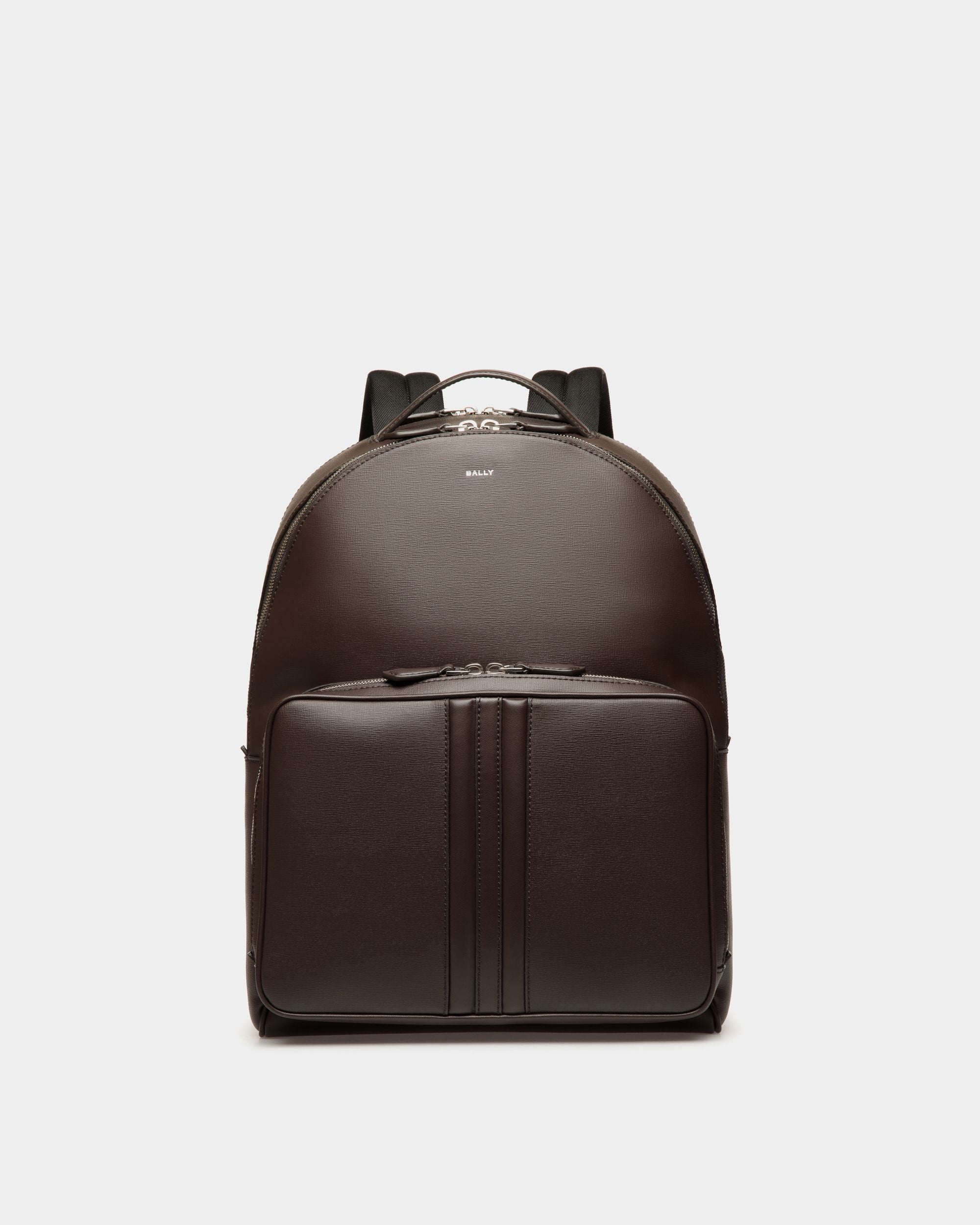 Mythos Backpack in Ebano Recycled Leather - Men's - Bally - 01