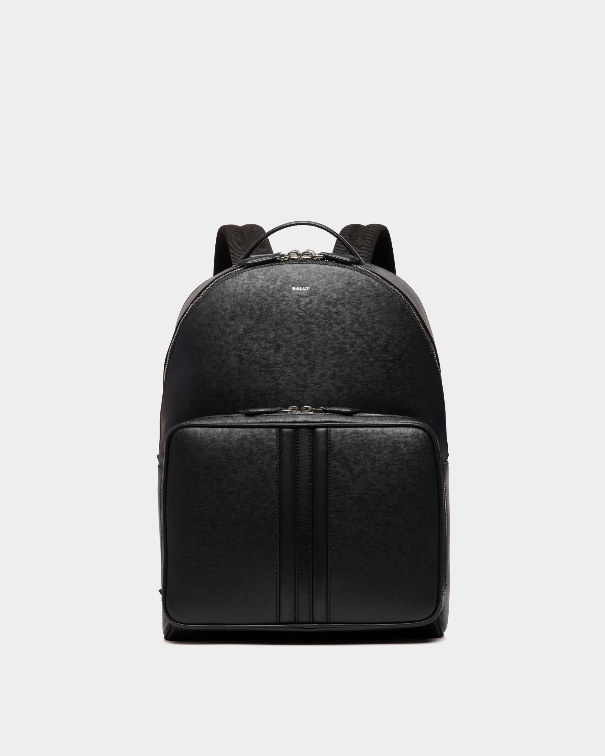 Mythos Backpack In Black Recycled Leather - Men's - Bally - 01