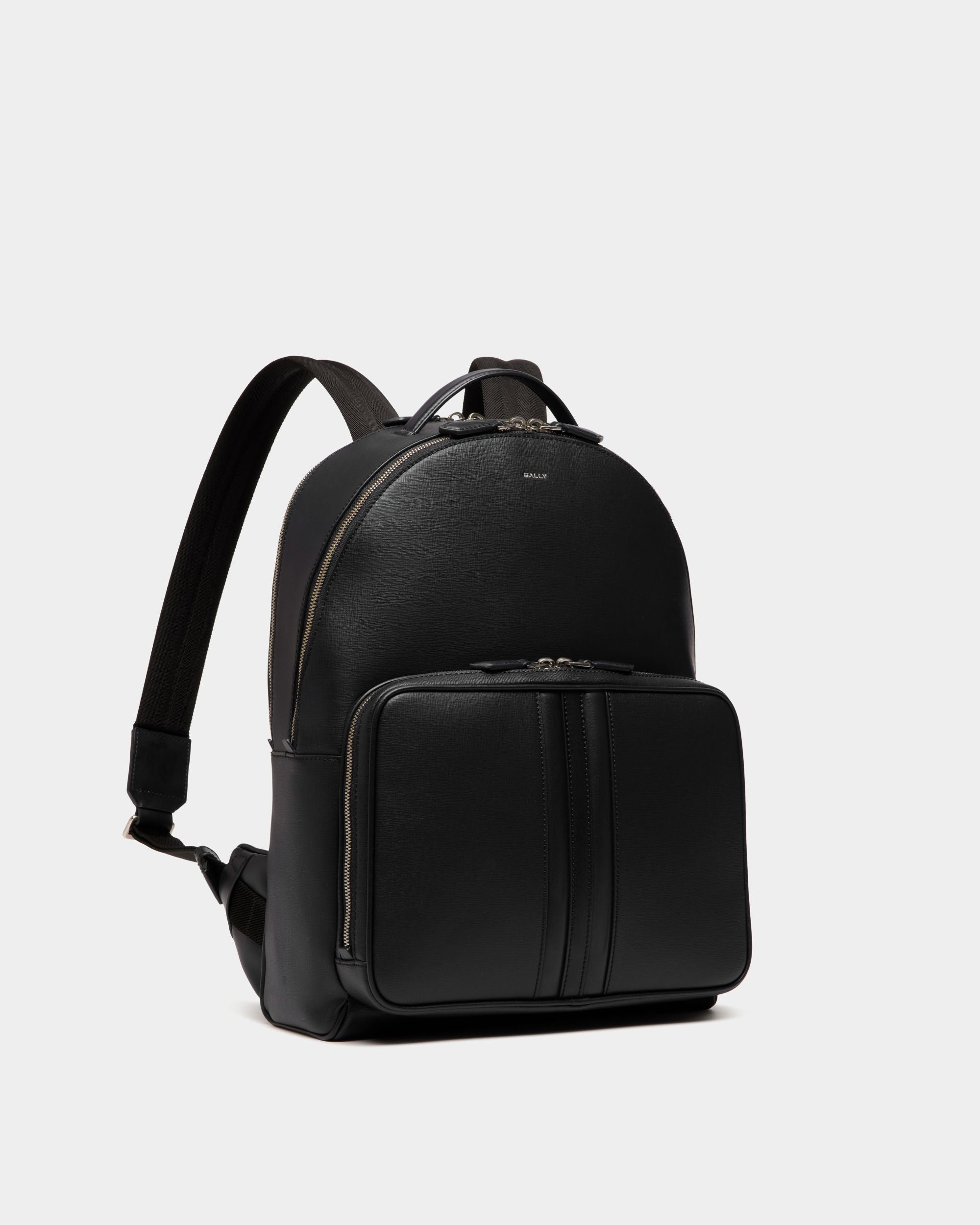 Mythos Backpack In Black Recycled Leather - Men's - Bally - 03