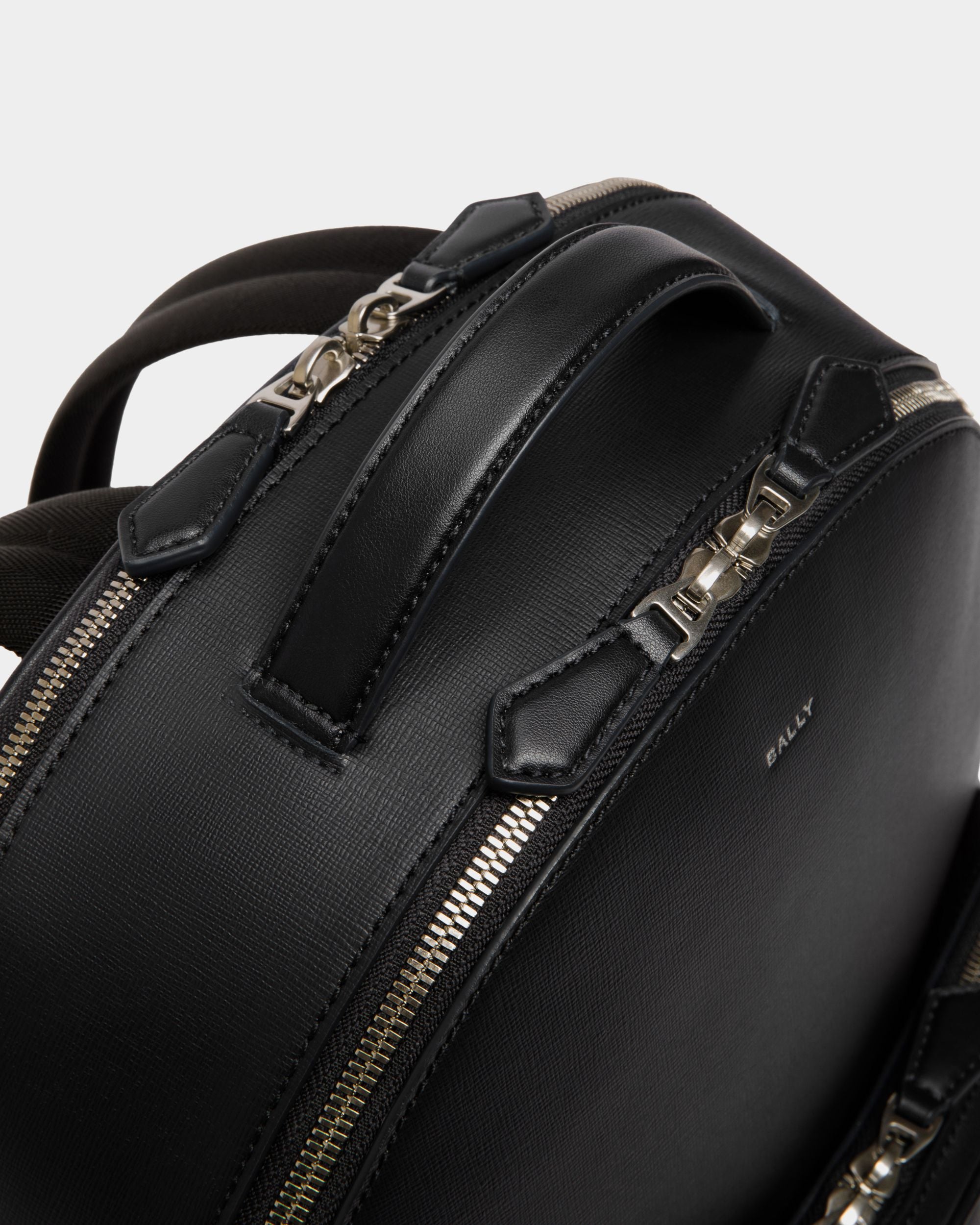 Mythos Backpack In Black Recycled Leather - Men's - Bally - 04