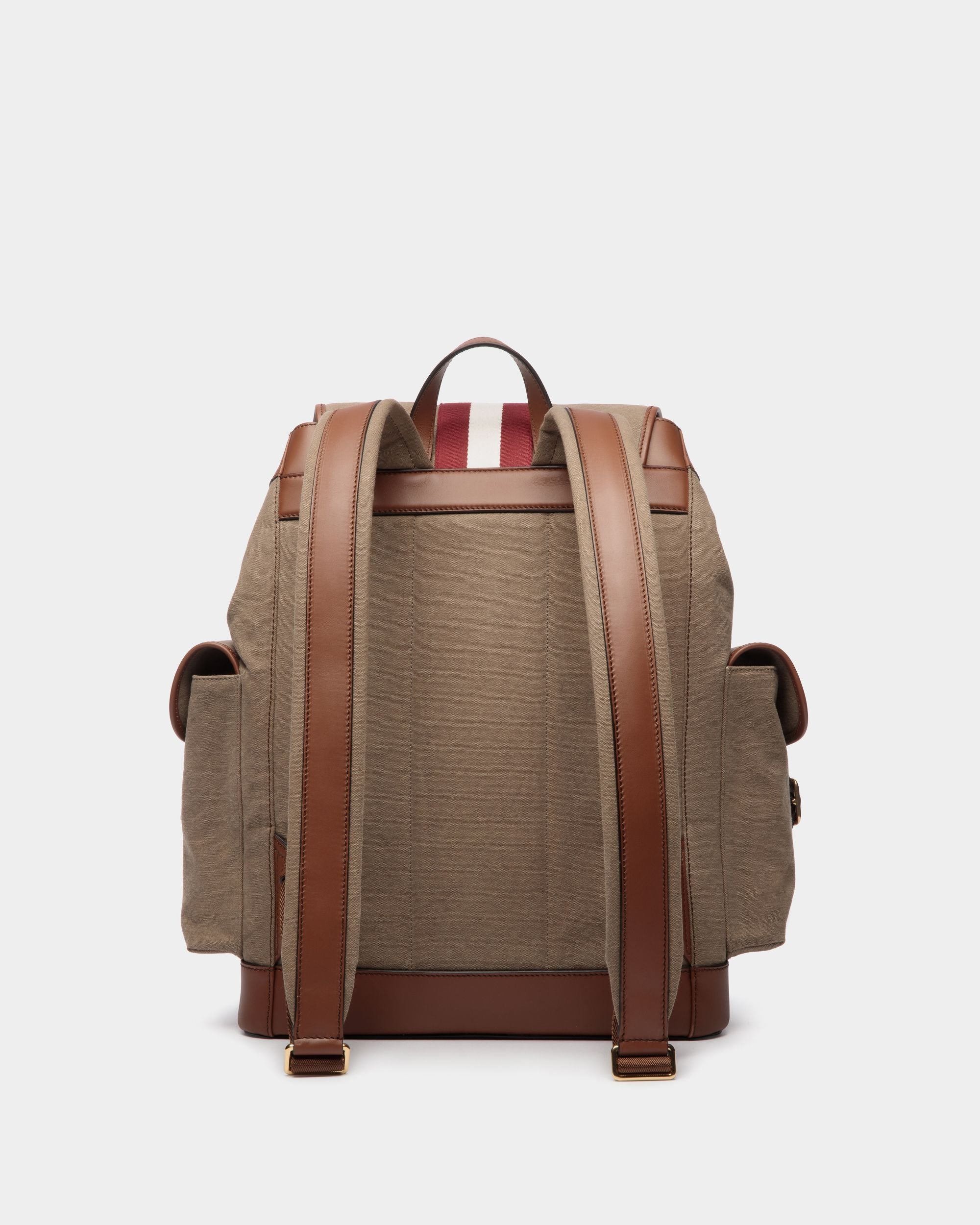 Beckett Backpack In Khaki Cotton Canvas - Men's - Bally - 02