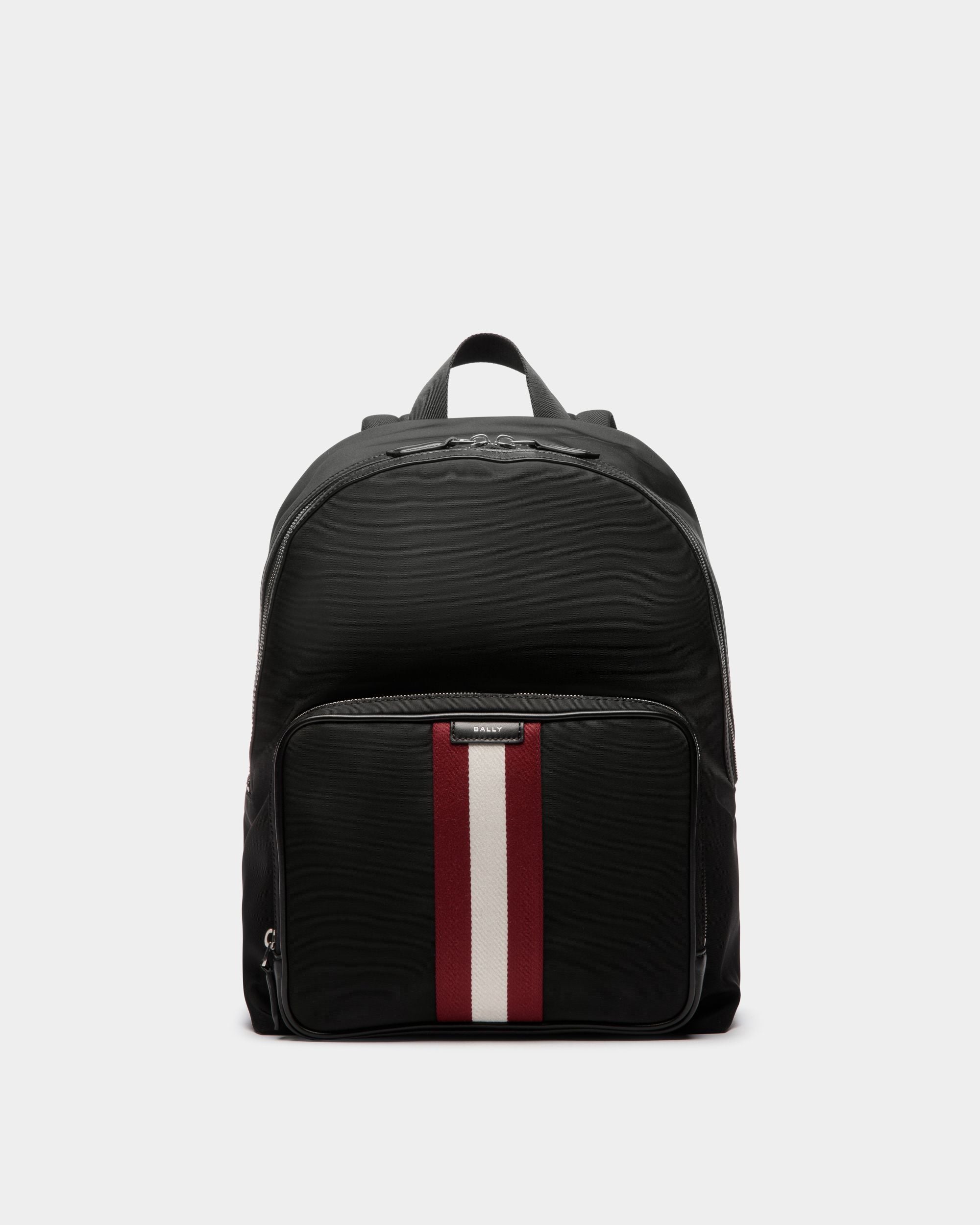 Code Backpack In Black Nylon - Men's - Bally - 01