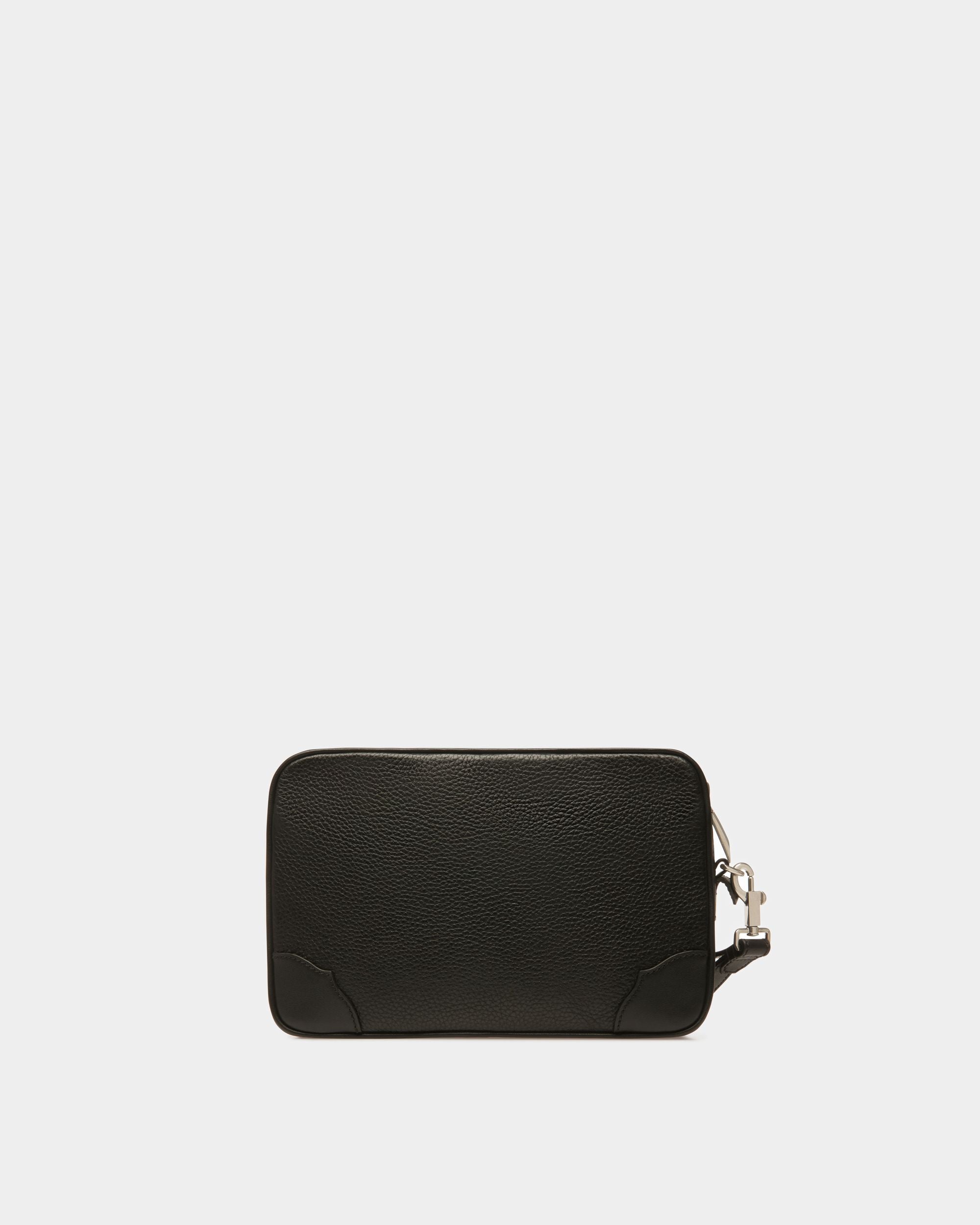 Ribbon Clutch In Black Leather - Men's - Bally - 02