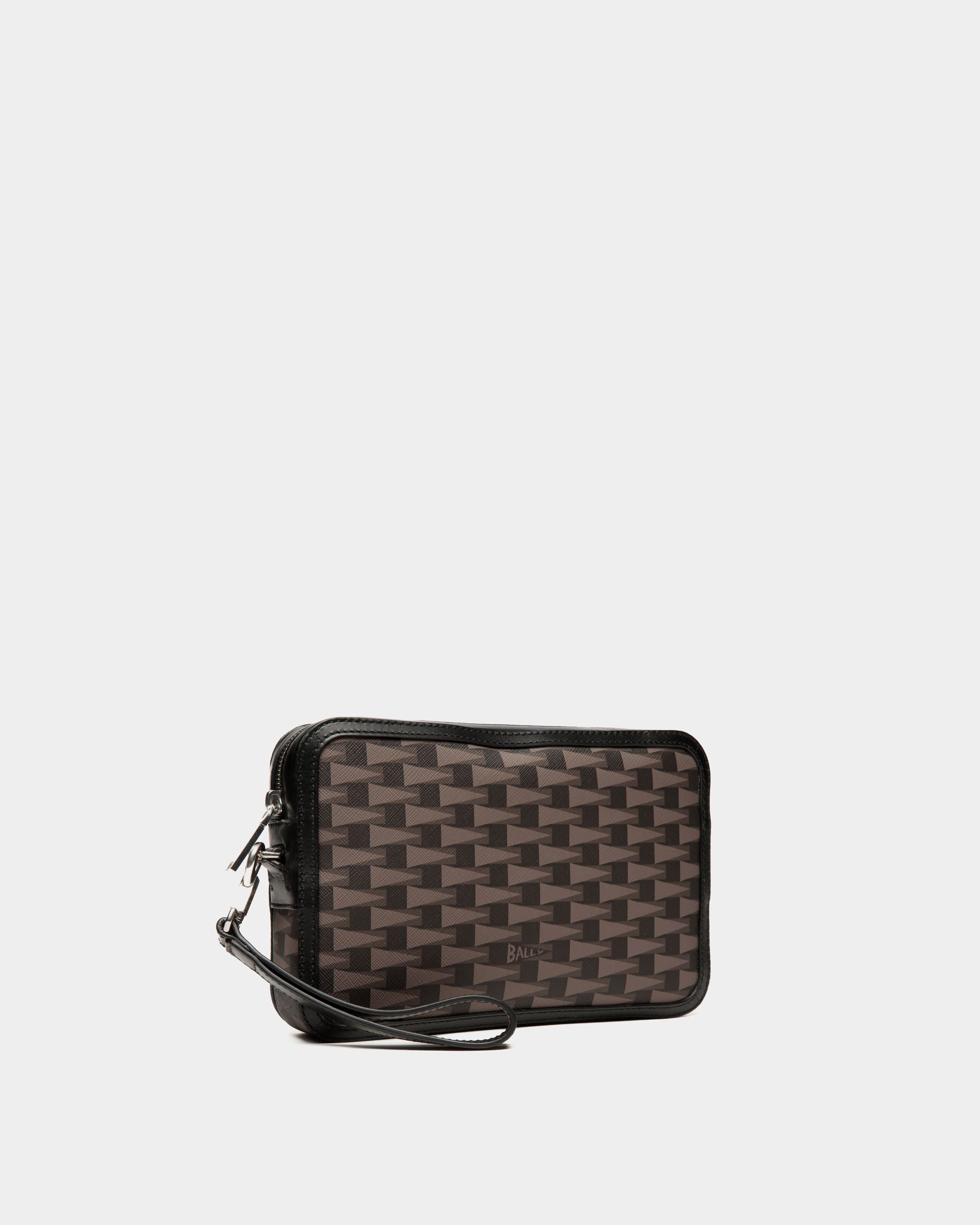 Pennant Pouch in Black Pennant Motif - Men's - Bally - 03