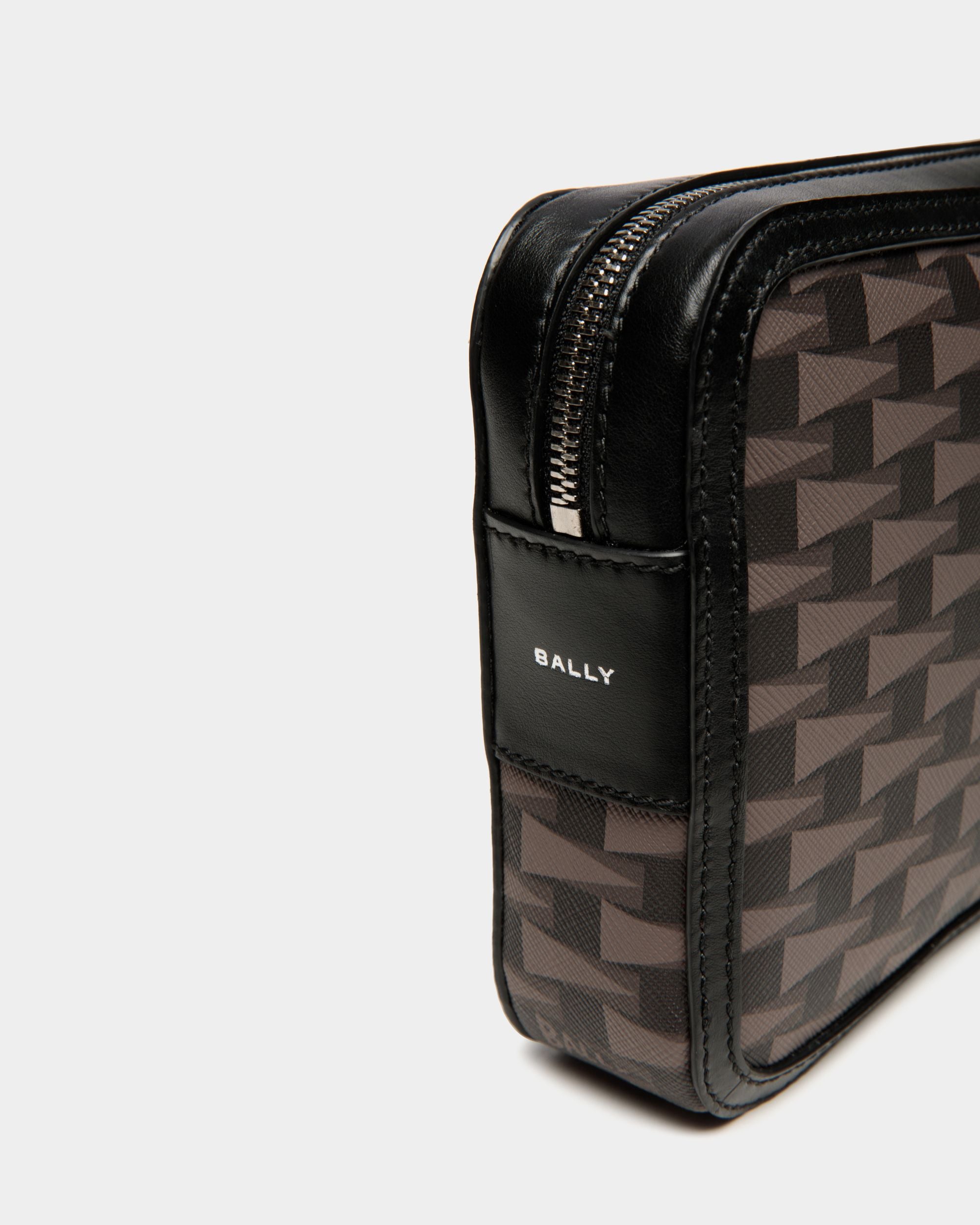 Pennant Pouch in Black Pennant Motif - Men's - Bally - 04