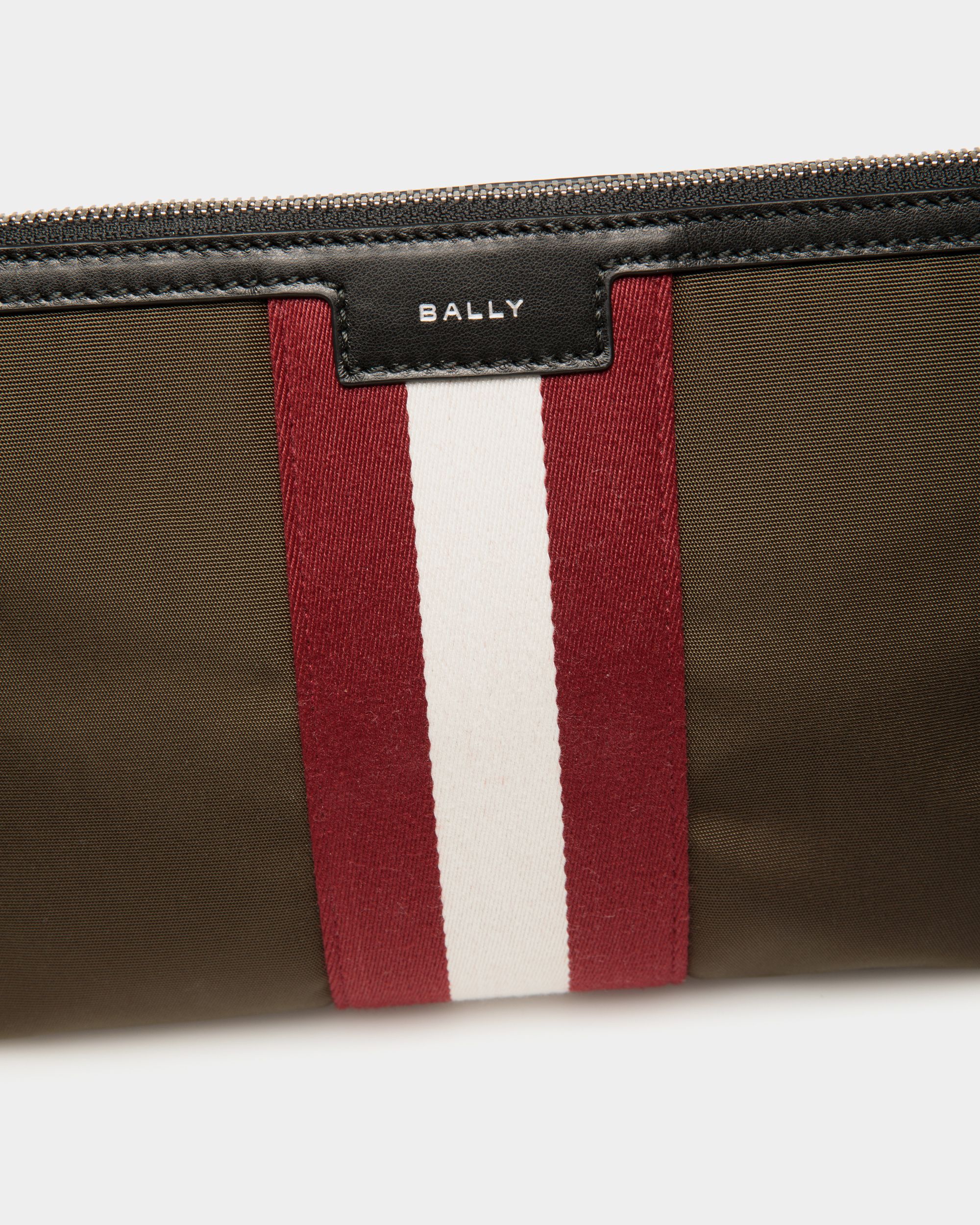 Code Pouch In Military Green Nylon - Men's - Bally - 04
