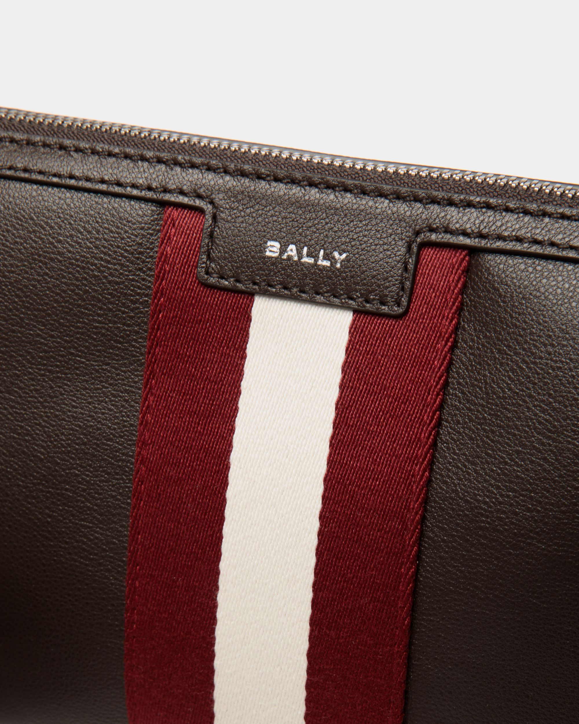 Code Pouch in Ebano Leather - Men's - Bally - 06