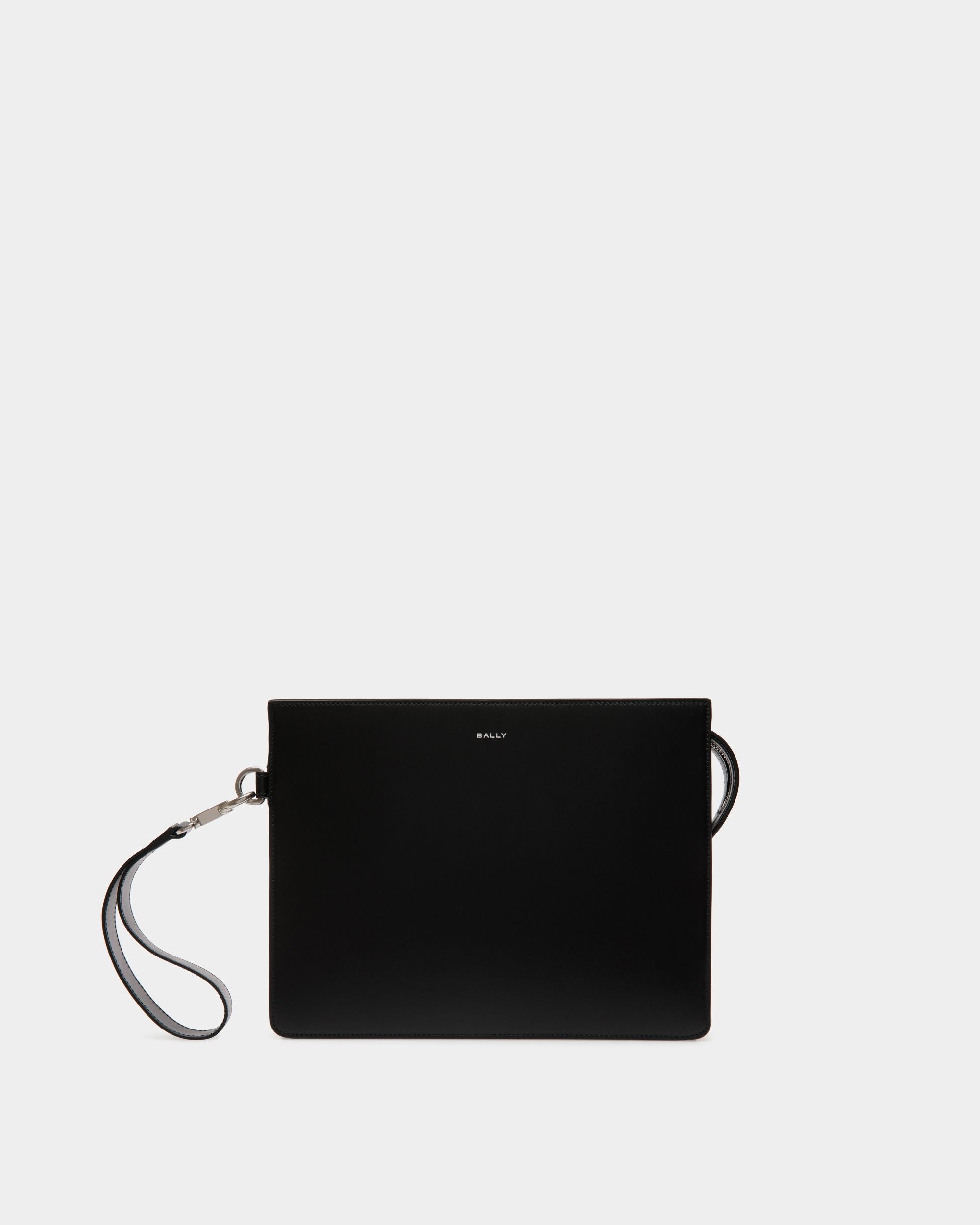 Deco Pouch in Black Leather - Men's - Bally - 01
