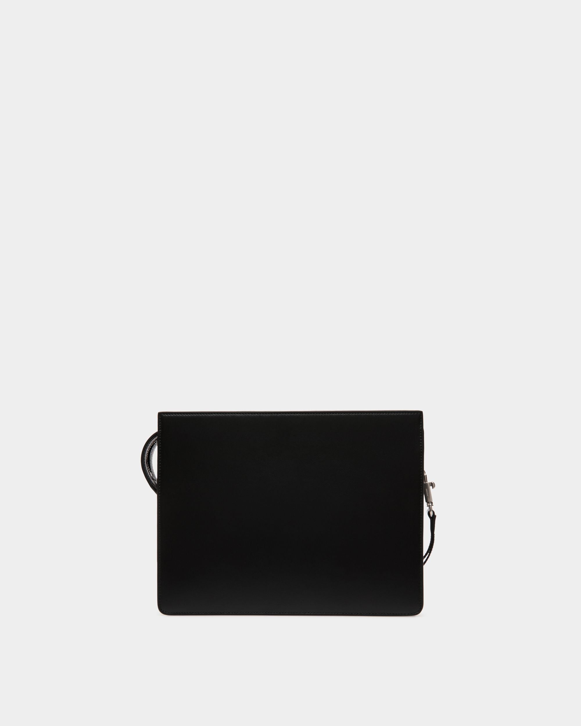 Deco Pouch in Black Leather - Men's - Bally - 02