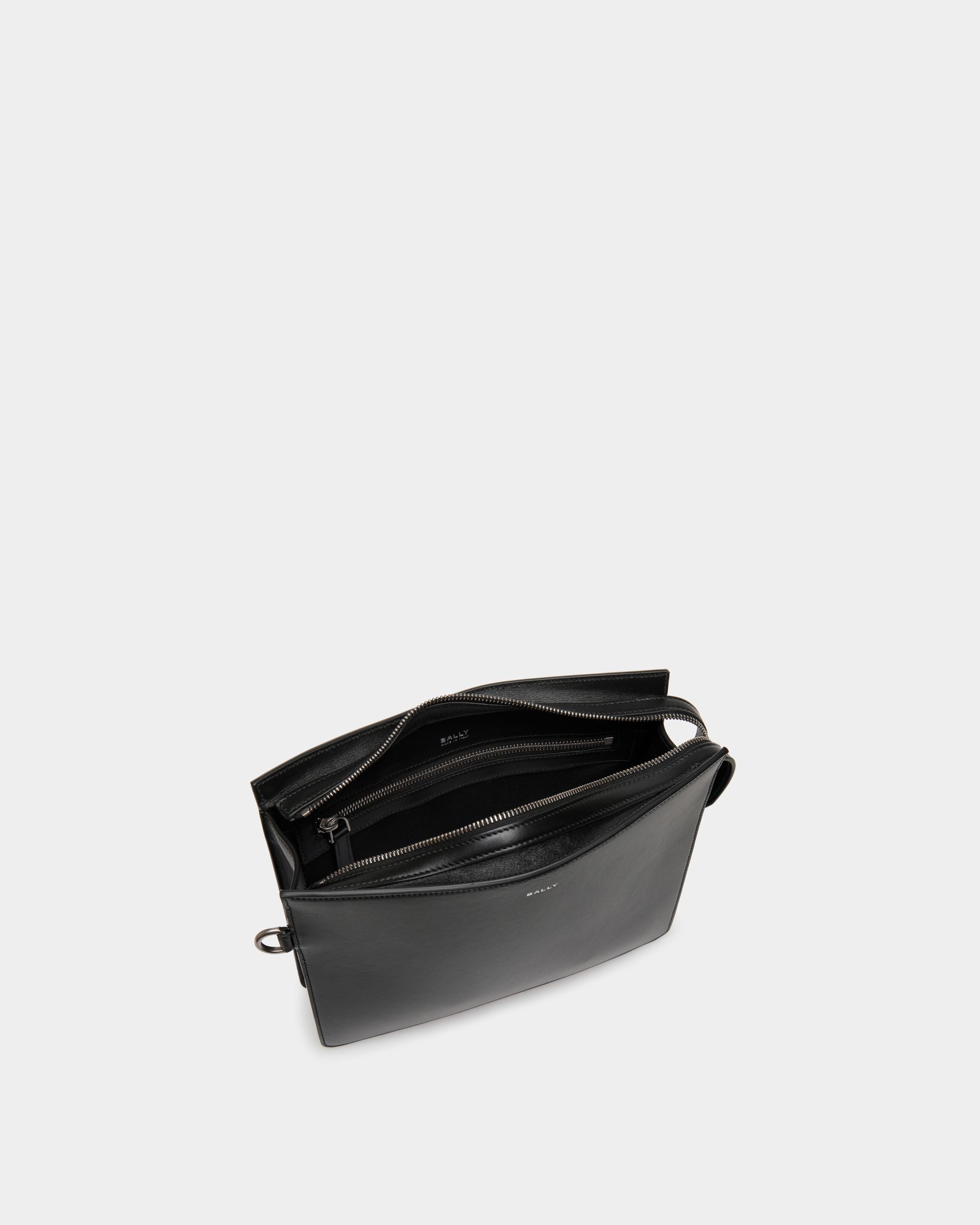 Deco Pouch in Black Leather - Men's - Bally - 04