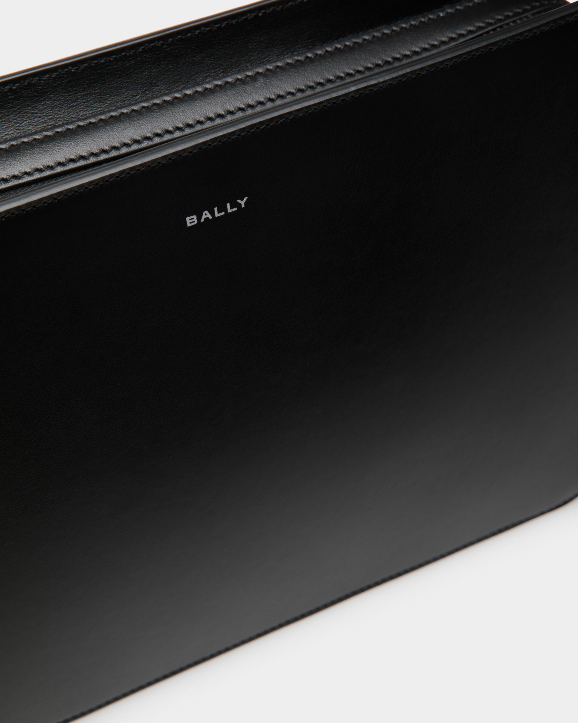 Deco Pouch in Black Leather - Men's - Bally - 05