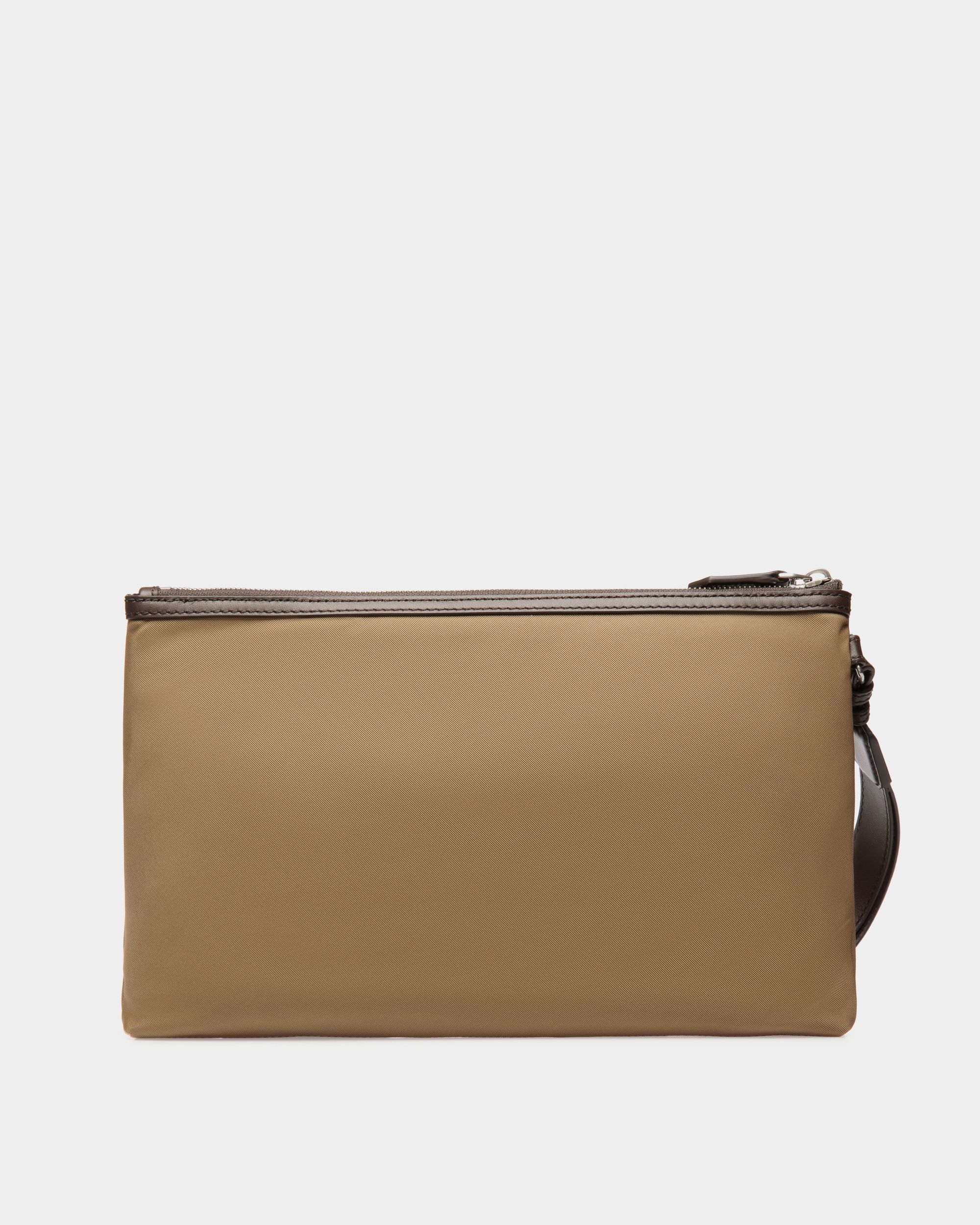 Code Pouch in Camel Nylon - Men's - Bally - 03