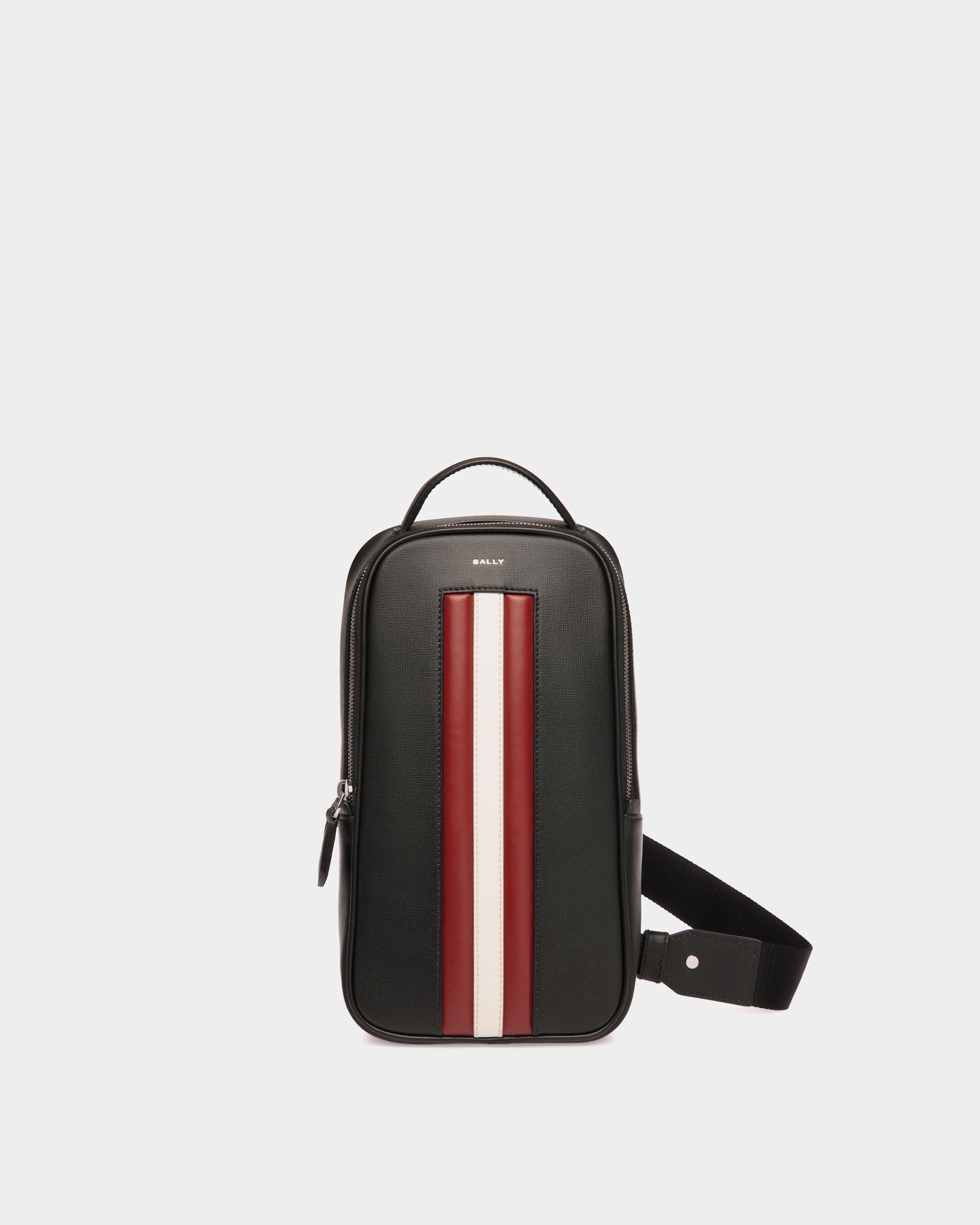 Mythos Sling Bag In Black Recycled Leather - Men's - Bally - 01
