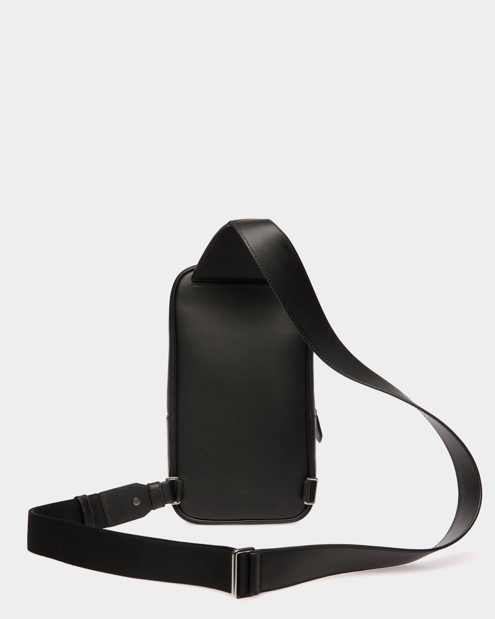 Mythos Sling Bag In Black Recycled Leather - Men's - Bally - 02
