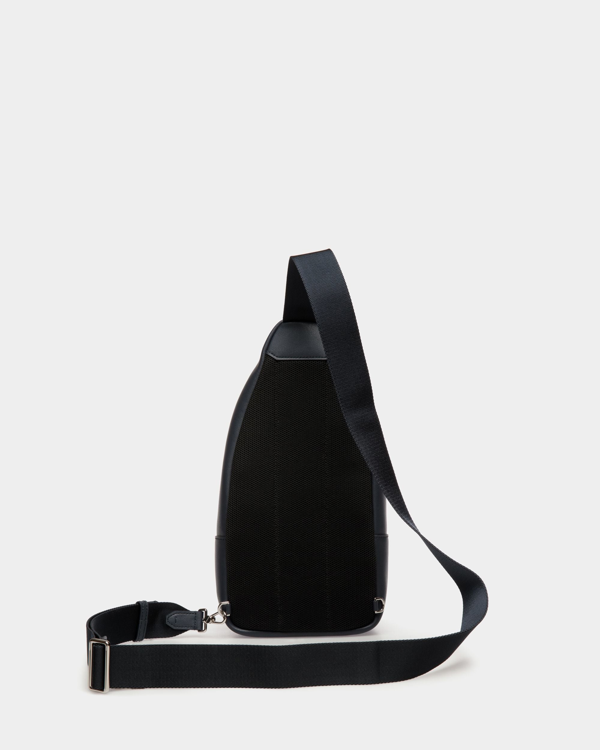 Sling Bag In Blue  Leather - Men's - Bally - 02