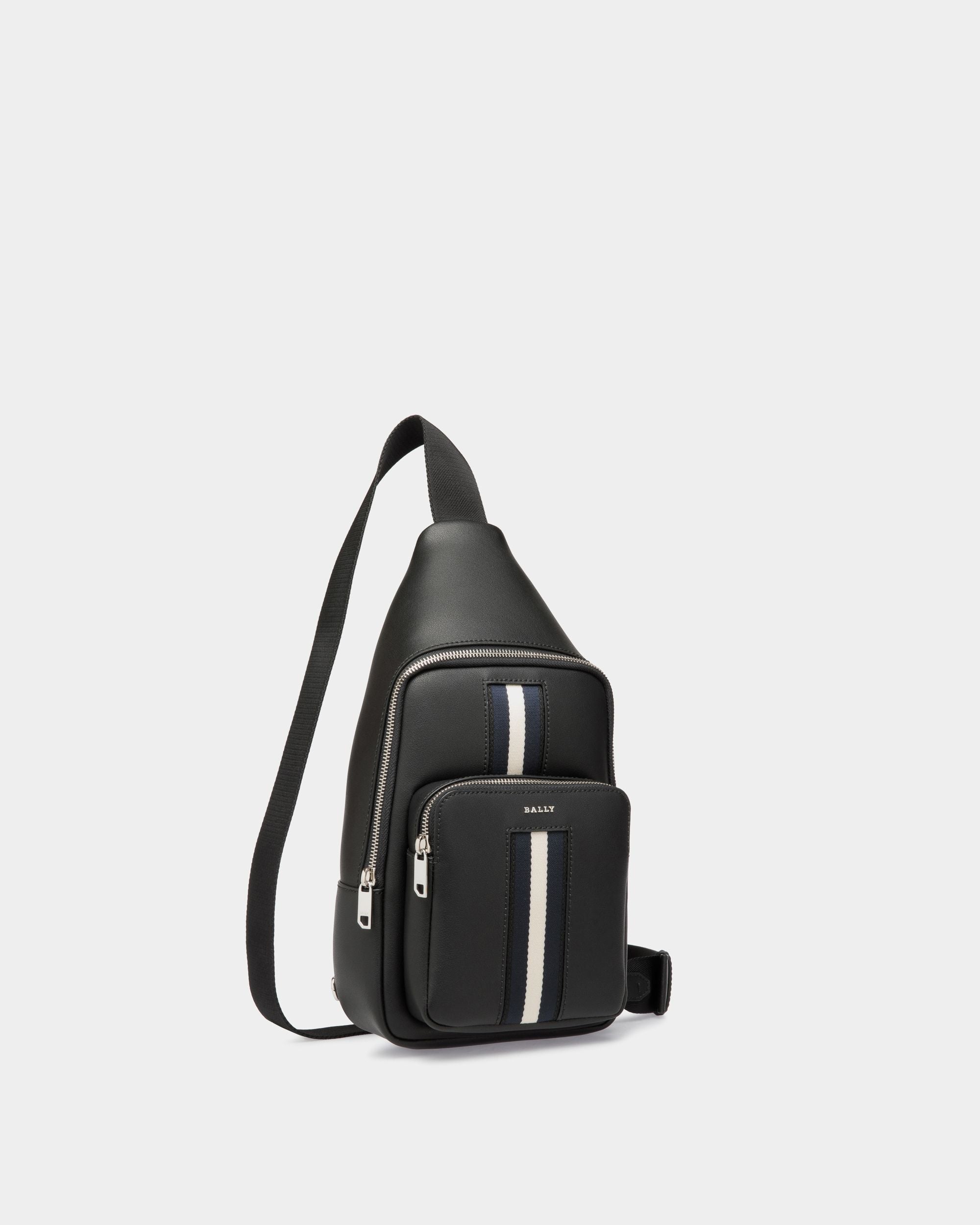 Sling Bag in Black Leather - Men's - Bally - 03