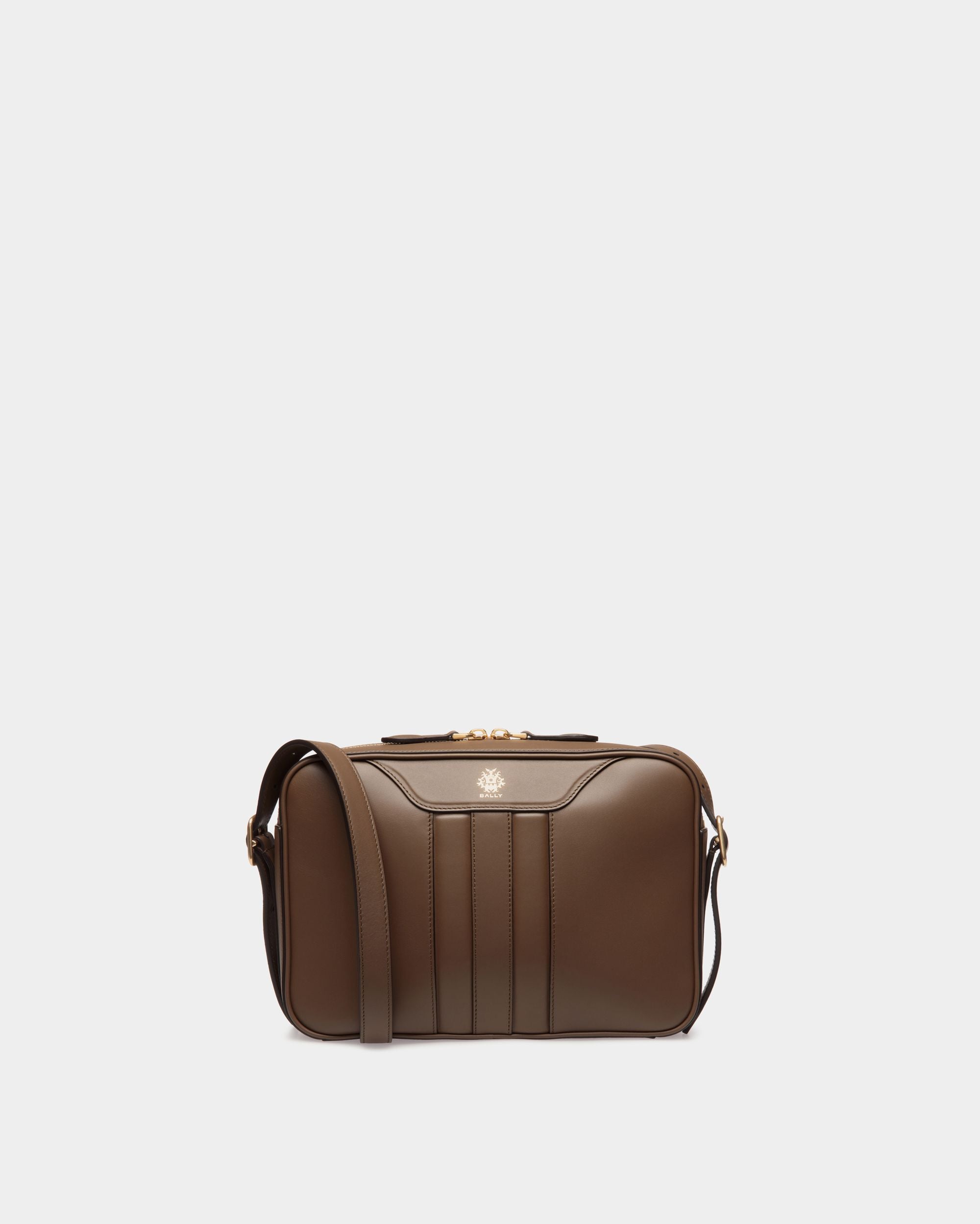 Beckett Crossbody Bag In Marron Glacé Leather - Men's - Bally - 01