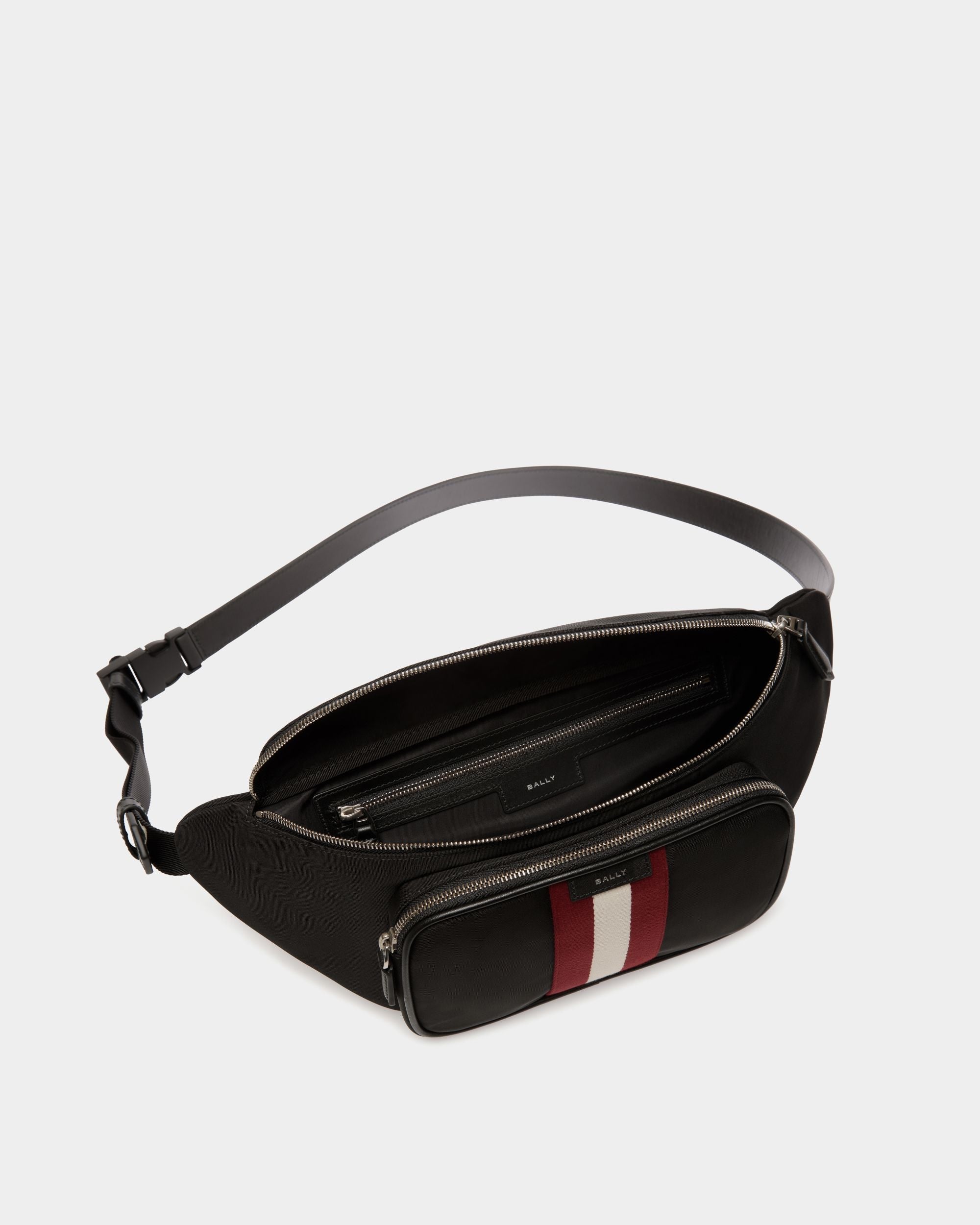 Code Belt Bag in Black Nylon - Men's - Bally - 05