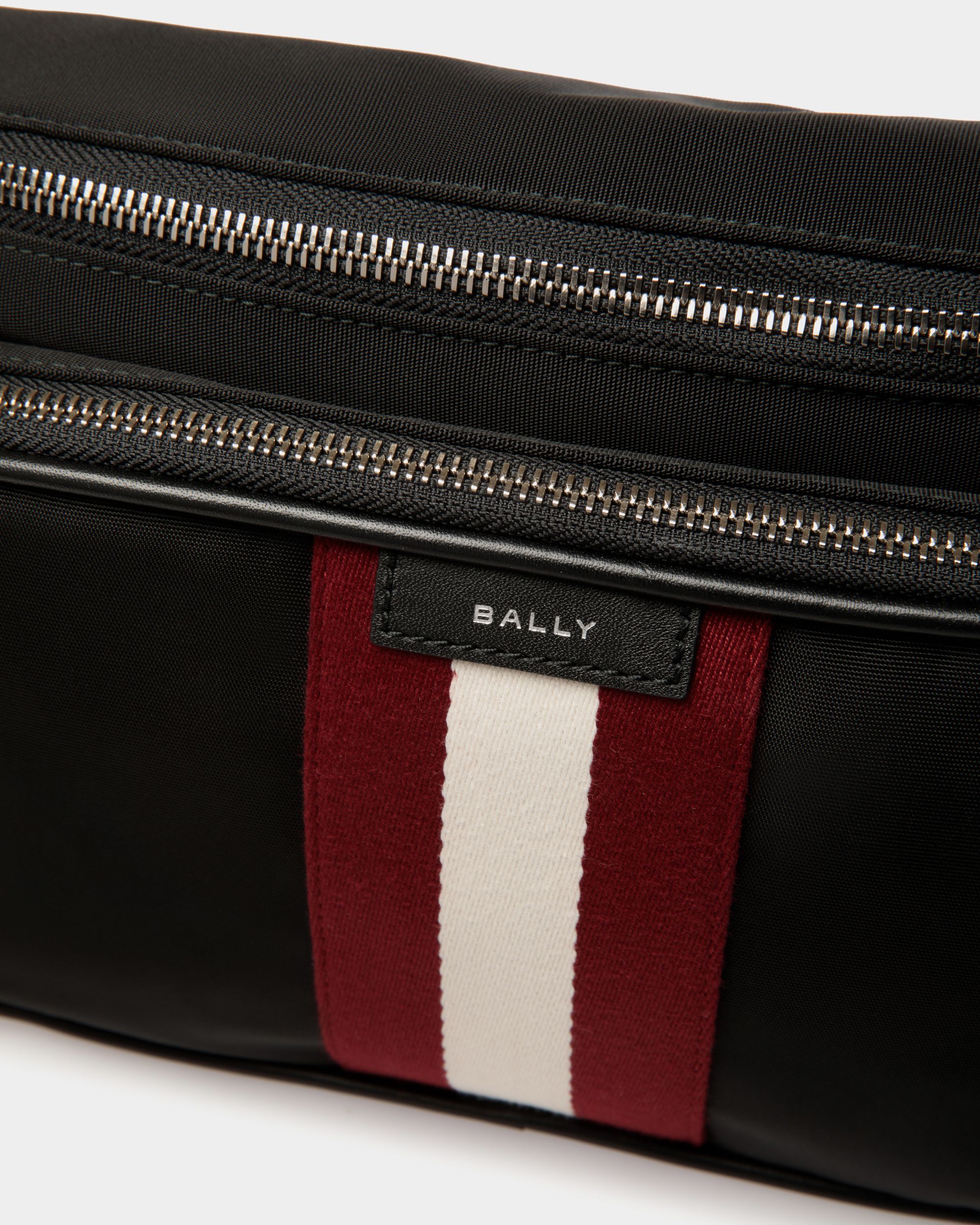 Code Belt Bag in Black Nylon - Men's - Bally - 06