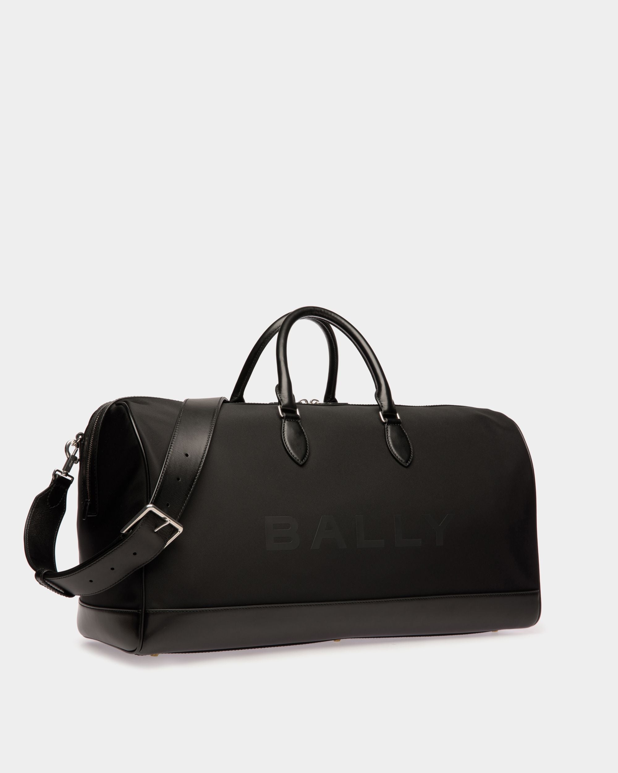 Bar Weekender in Black Nylon And Leather - Men's - Bally - 03