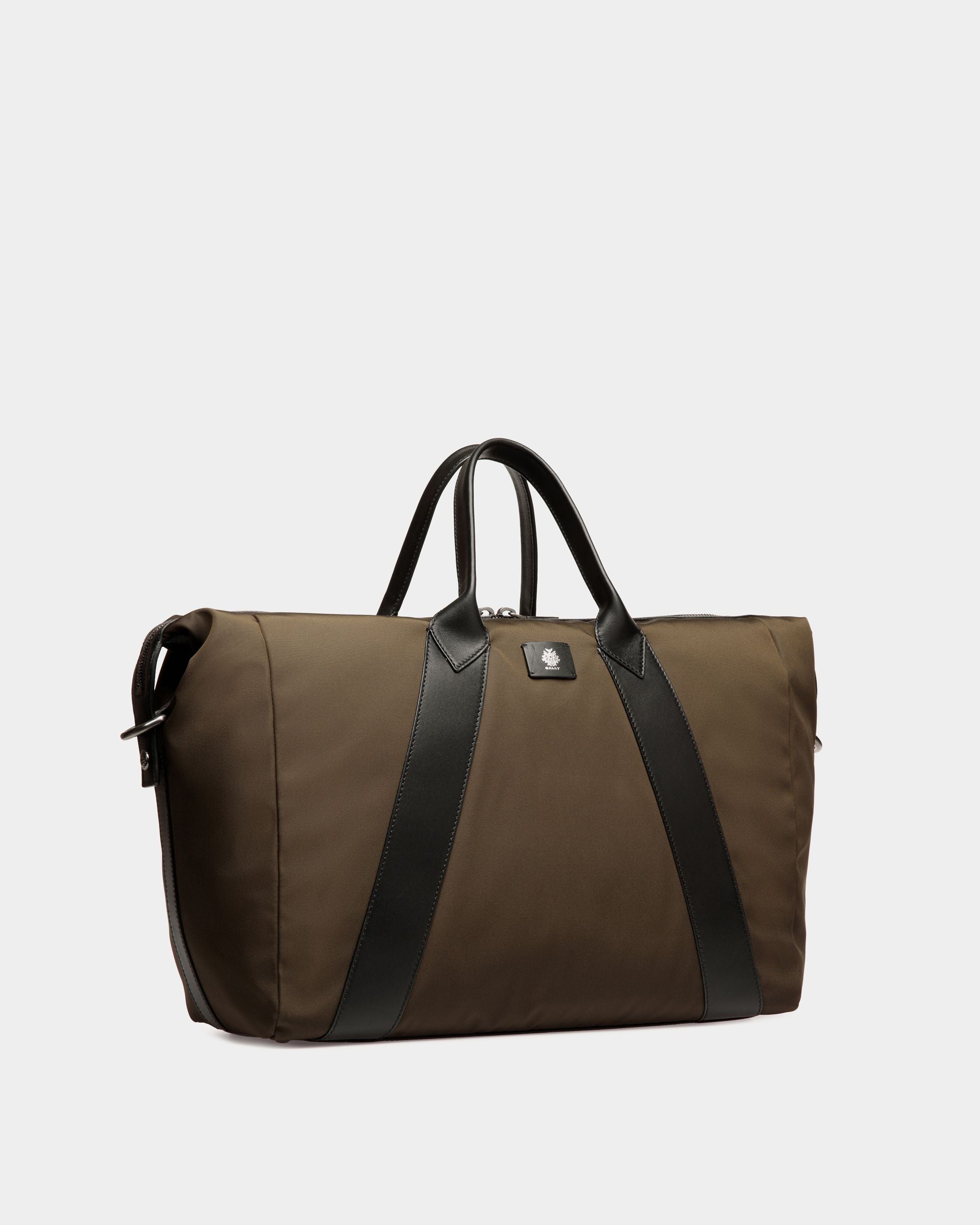 Adrien Brody Travel Collection Weekender In Military Green And Black Nylon - Men's - Bally - 04