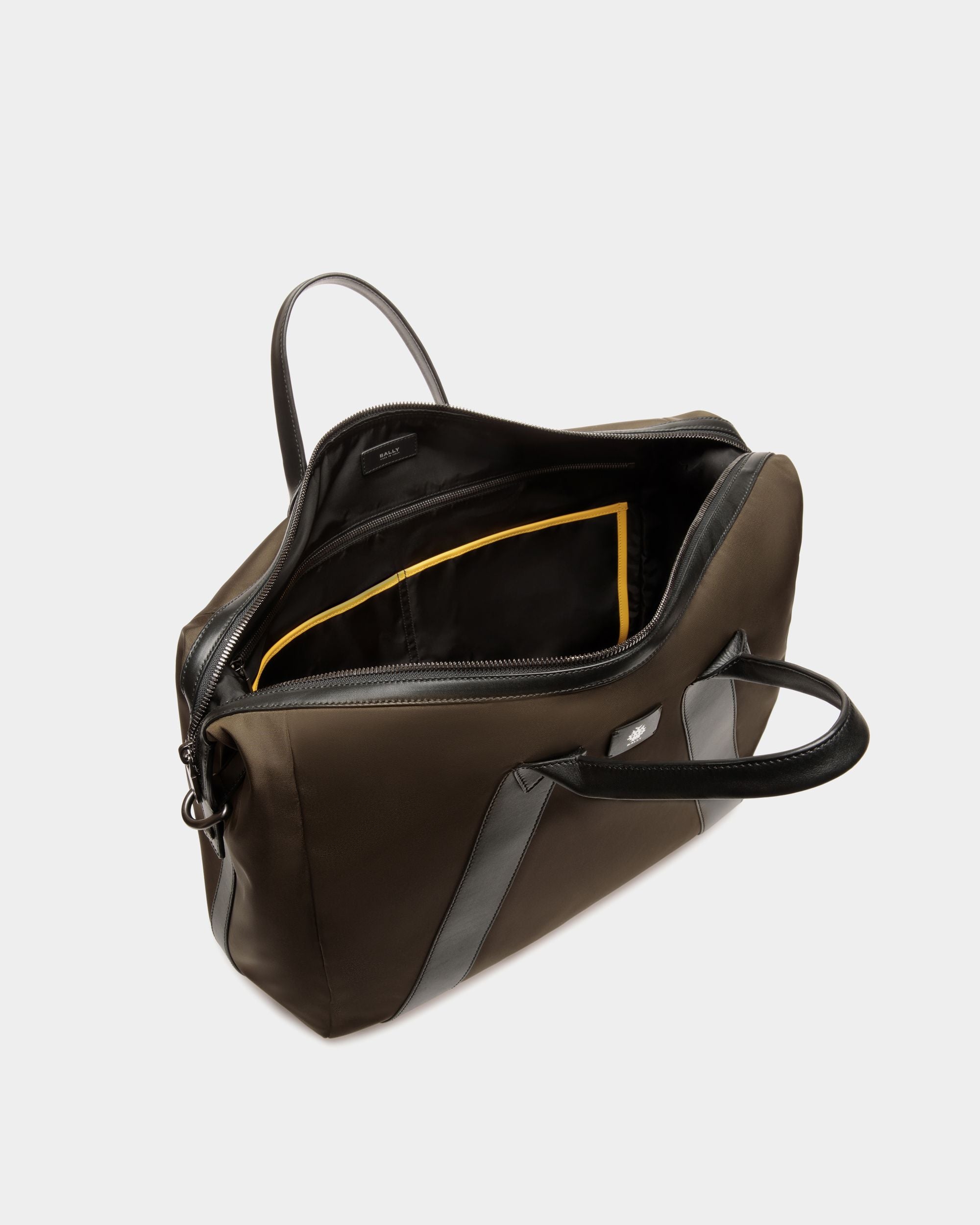 Adrien Brody Travel Collection Weekender In Military Green And Black Nylon - Men's - Bally - 05