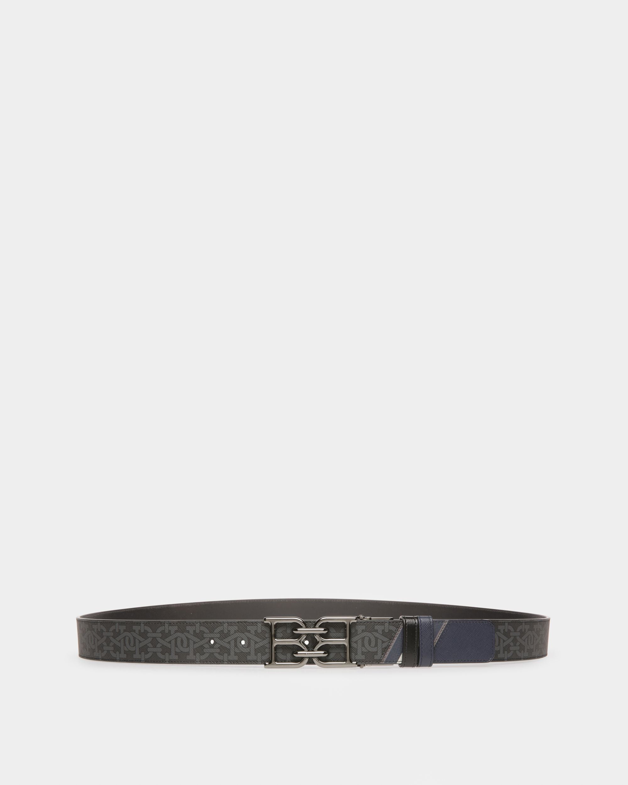 B-Chain Tpu 35Mm Belt In Grey & Navy - Men's - Bally - 01