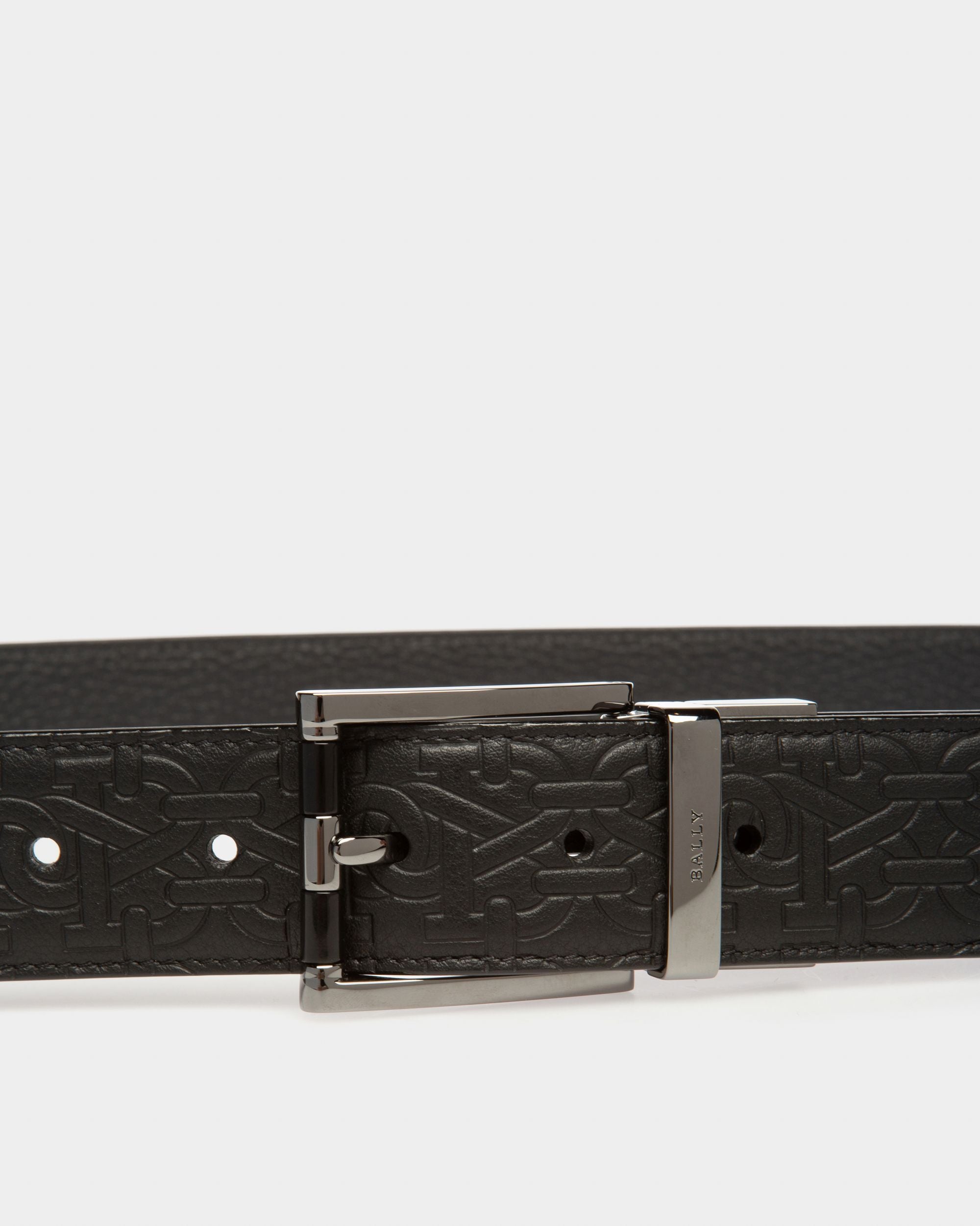 Astor Leather 35Mm Belt In Black - Men's - Bally - 03