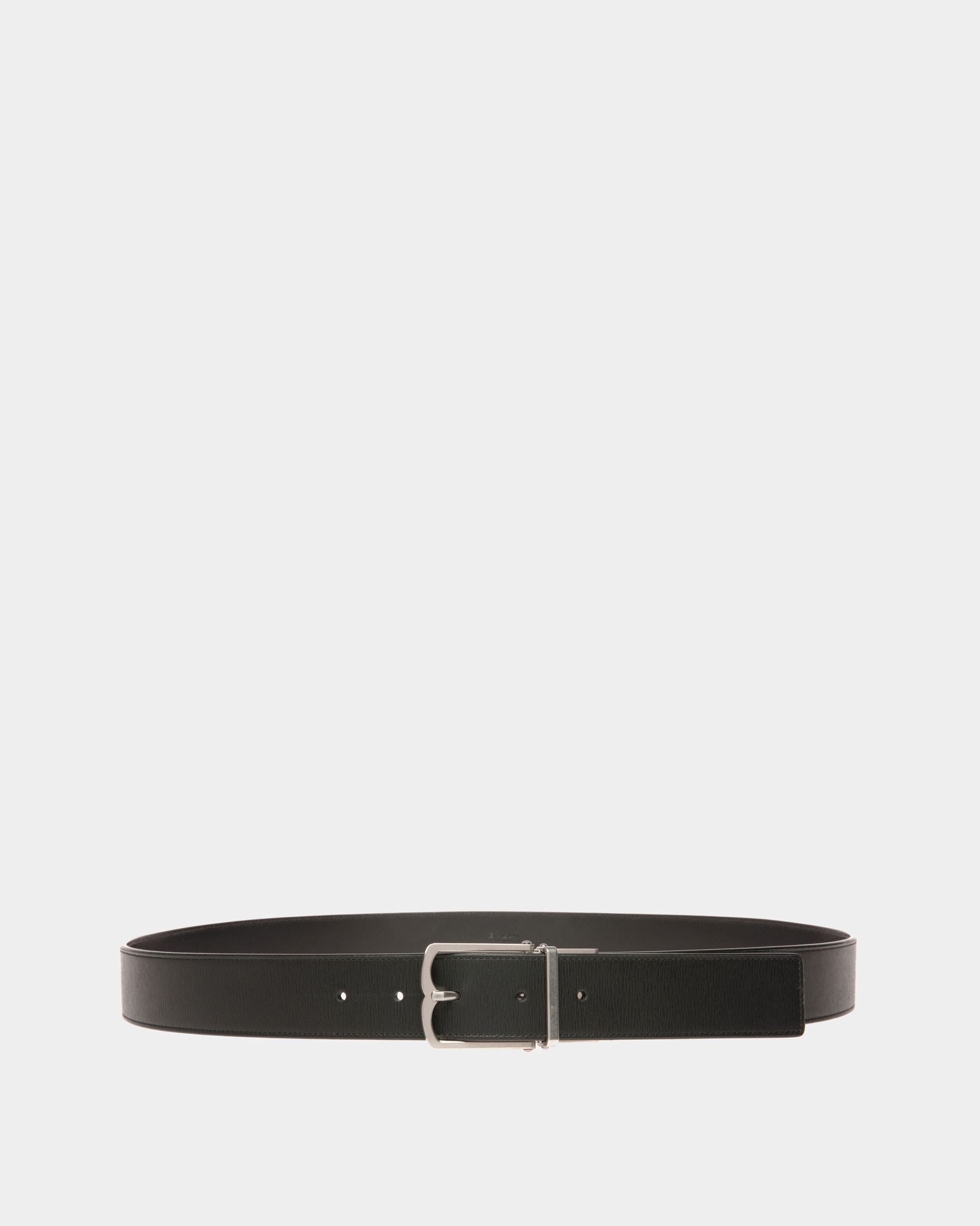 35mm Dress Belt In Black Leather - Men's - Bally - 01