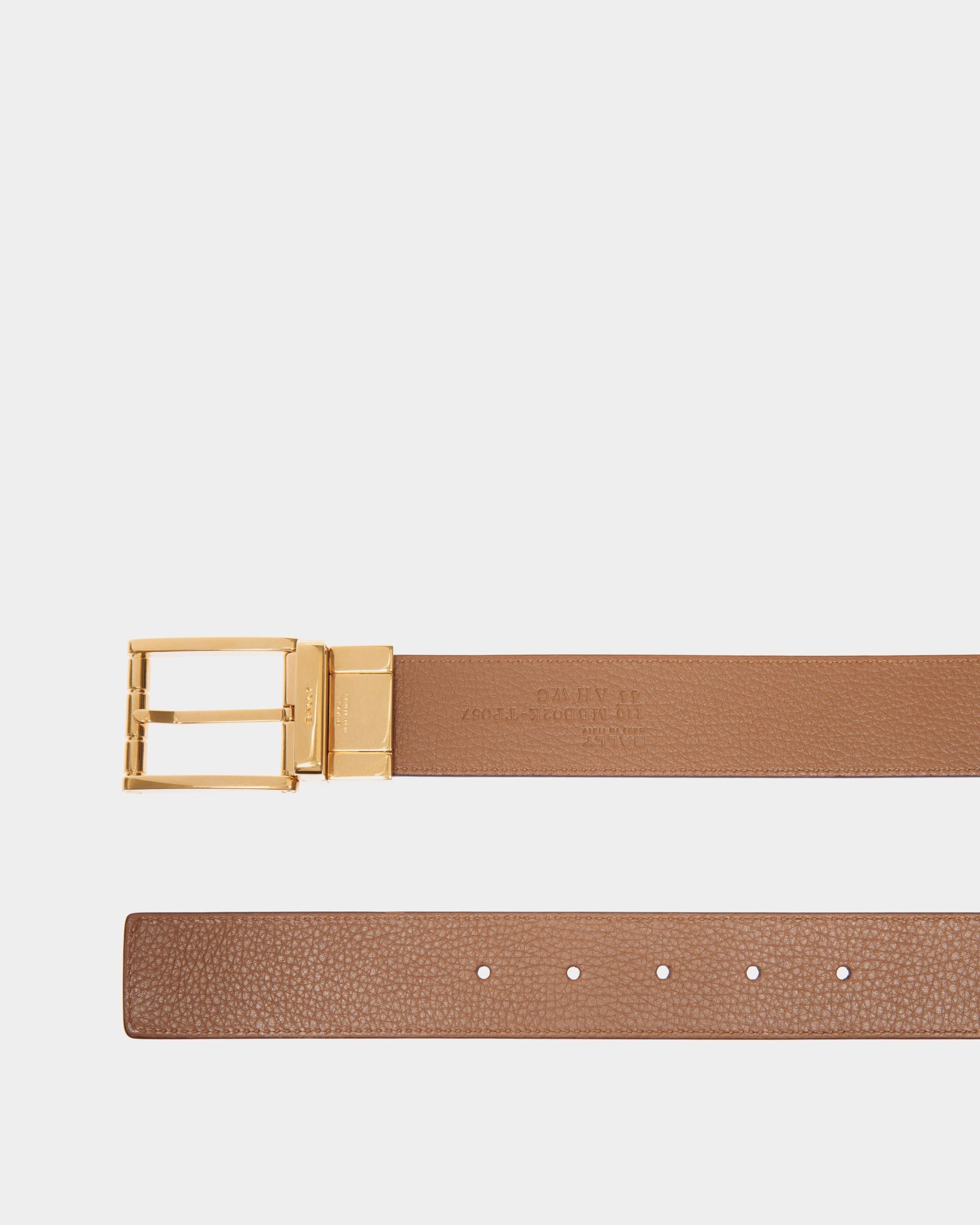 Dress Adjustable-Reversible Belt In Brown Synthetic - Men's - Bally - 02