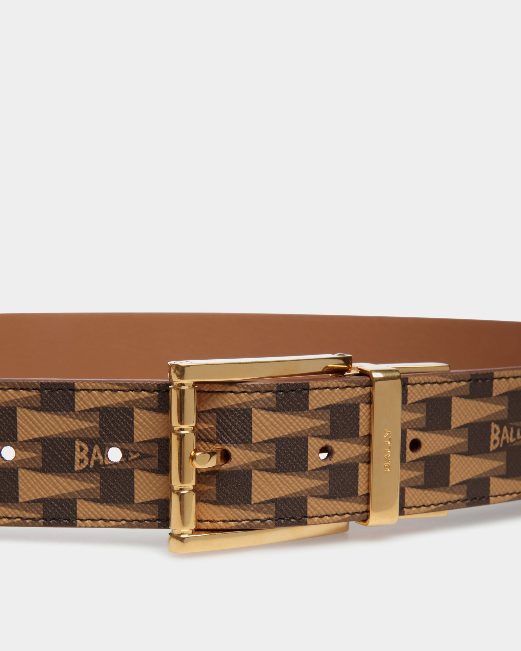 Dress Adjustable-Reversible Belt In Brown Synthetic - Men's - Bally - 03