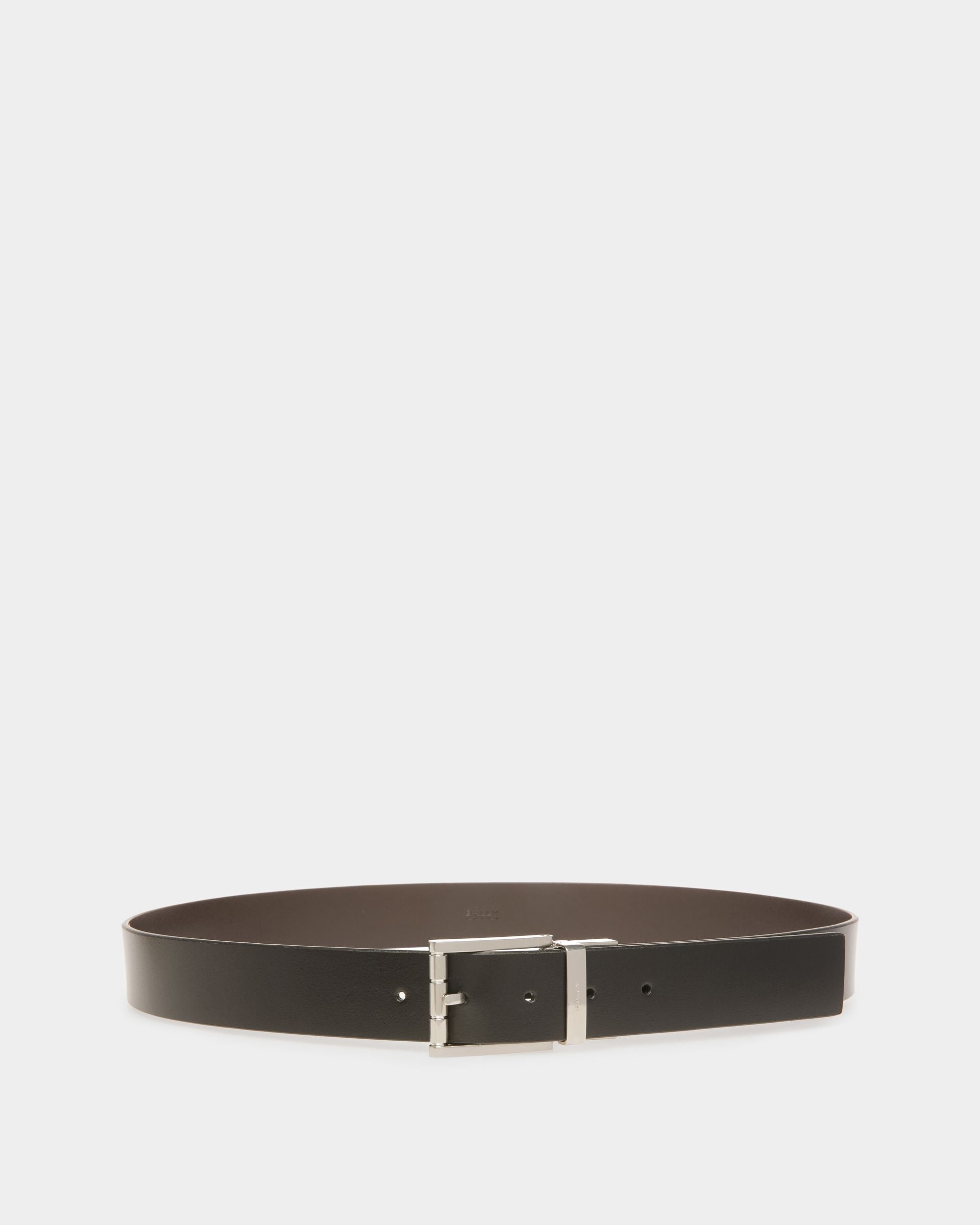 Dress Belt In Black Leather - Men's - Bally - 01