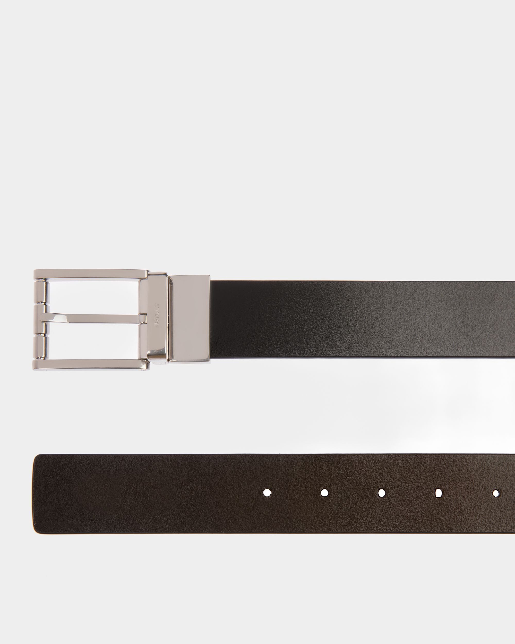 Dress Belt In Black Leather - Men's - Bally - 02