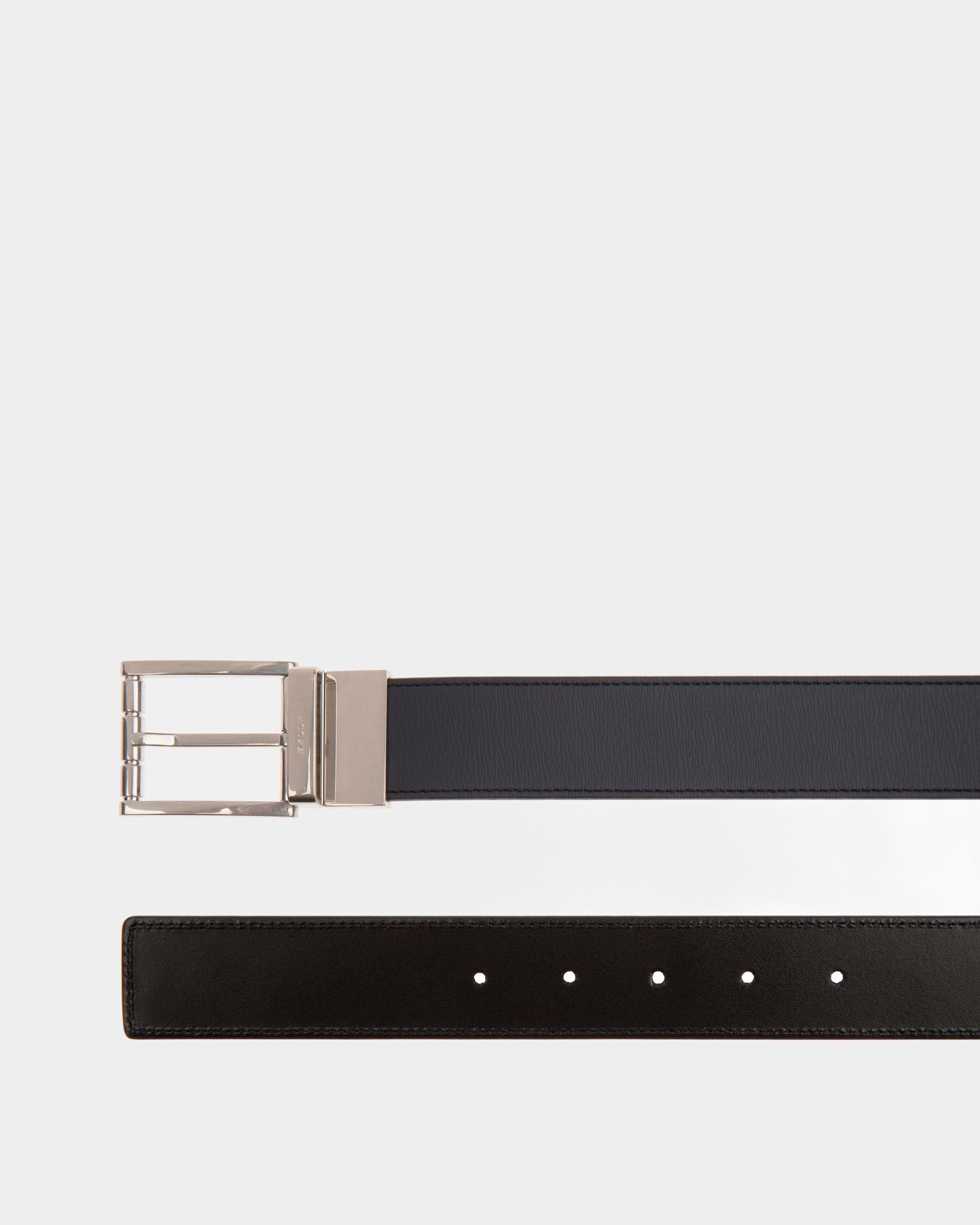 Dress Belt In Midnight Leather - Men's - Bally - 02