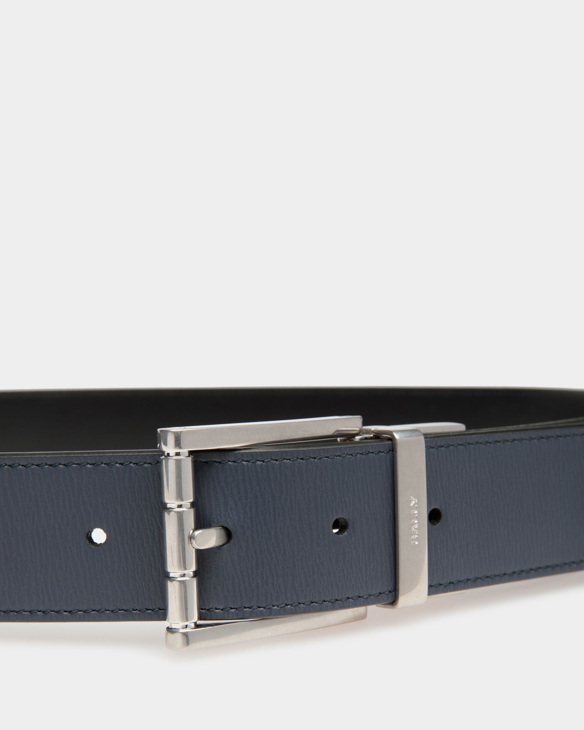Dress Belt In Midnight Leather - Men's - Bally - 03