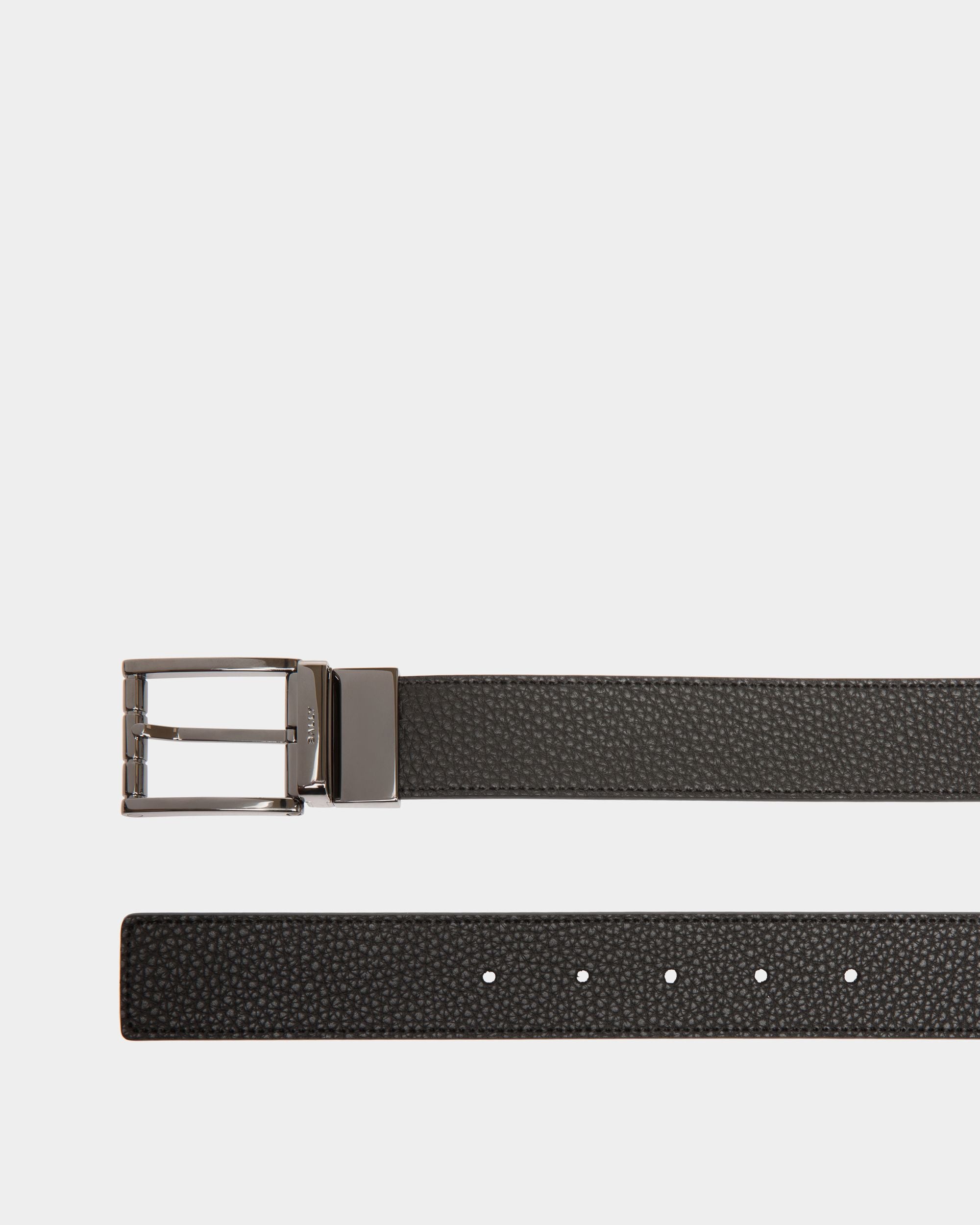 Astory 35mm Reversible And Adjustable Belt in Black Leather - Men's - Bally - 02