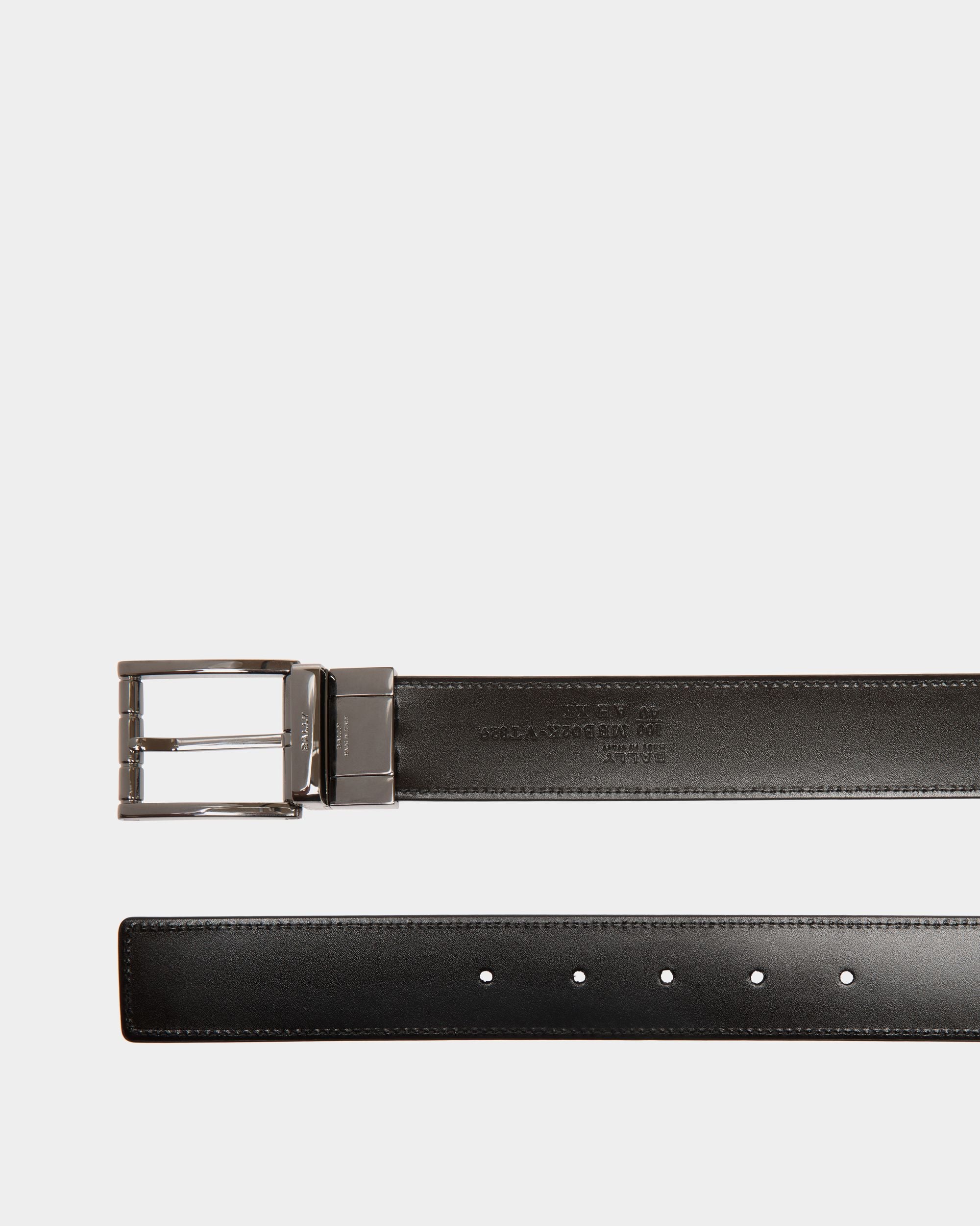 Astory 35mm Reversible And Adjustable Belt in Black Leather - Men's - Bally - 03
