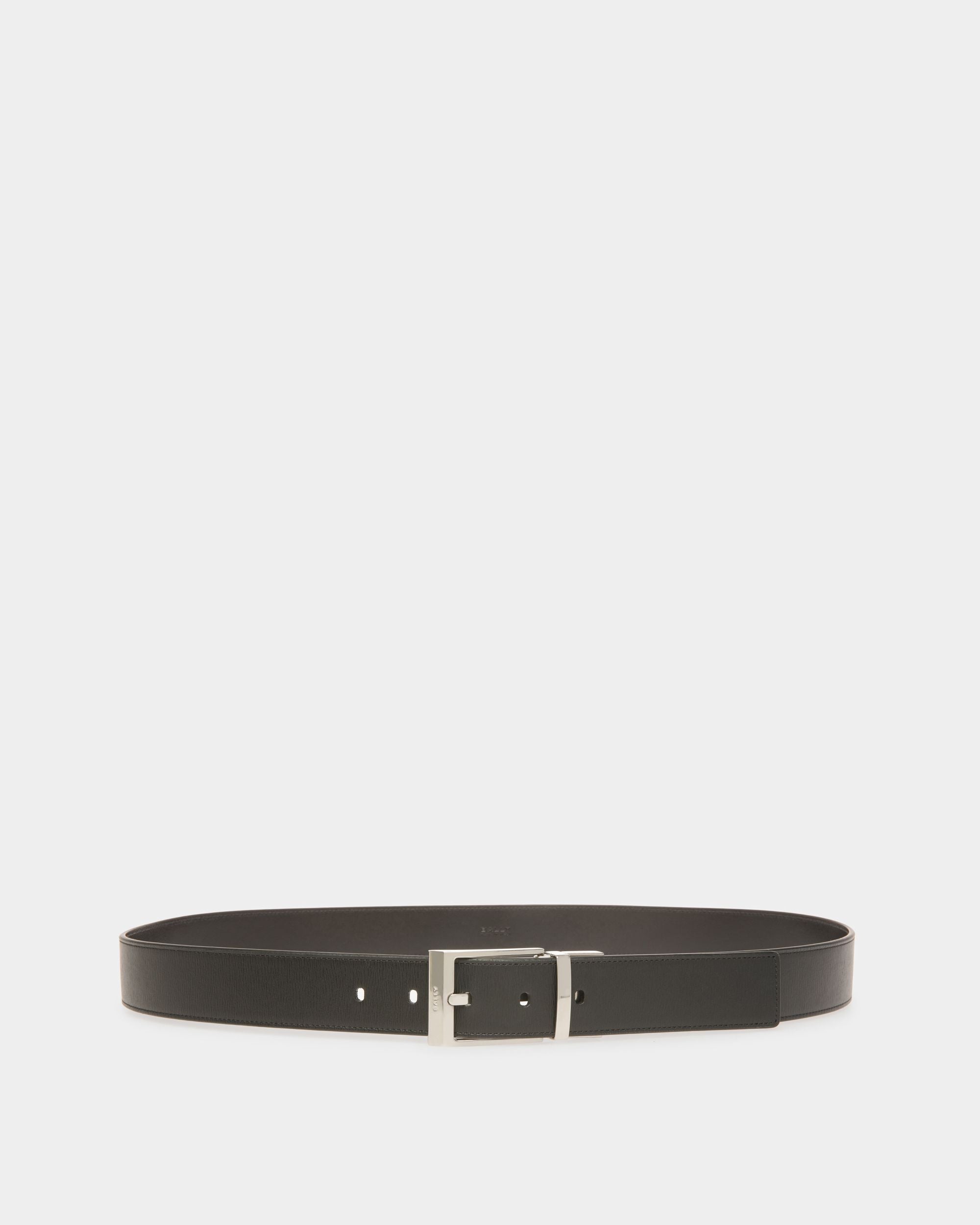 Dress Belt In Black Leather - Men's - Bally - 01