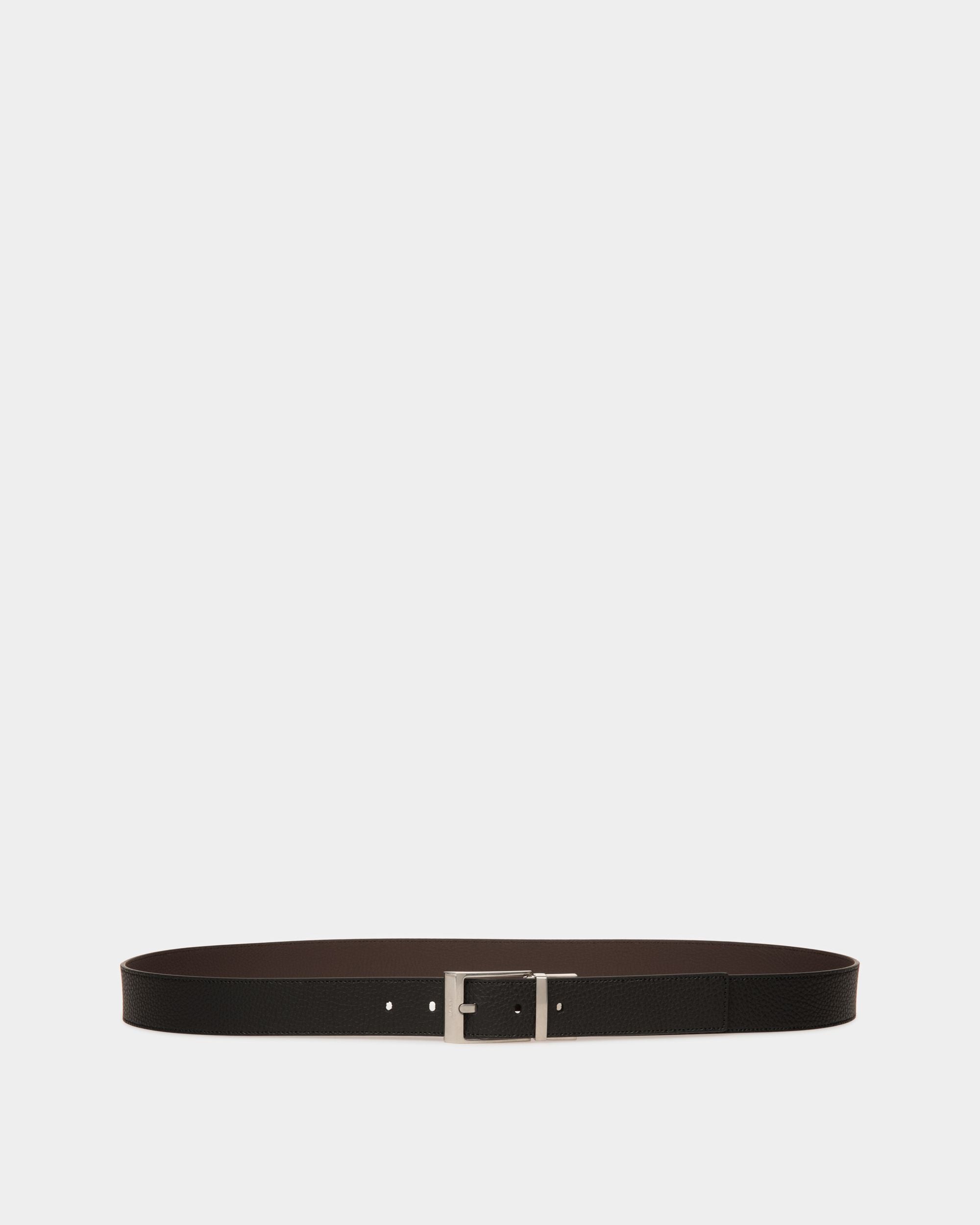 Men s Dress Belt In Brown And Black Leather Bally