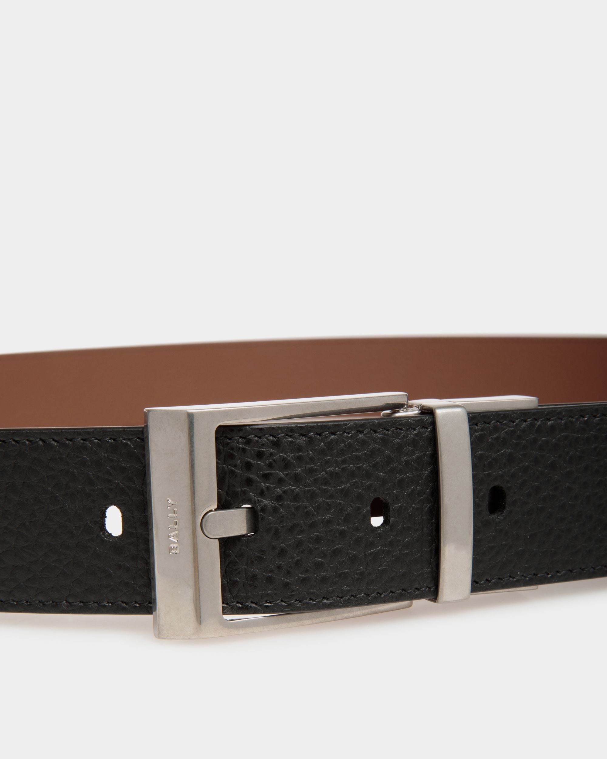 Shiffie 35mm Reversible And Adjustable Belt in Black And Brown Leather - Men's - Bally - 03