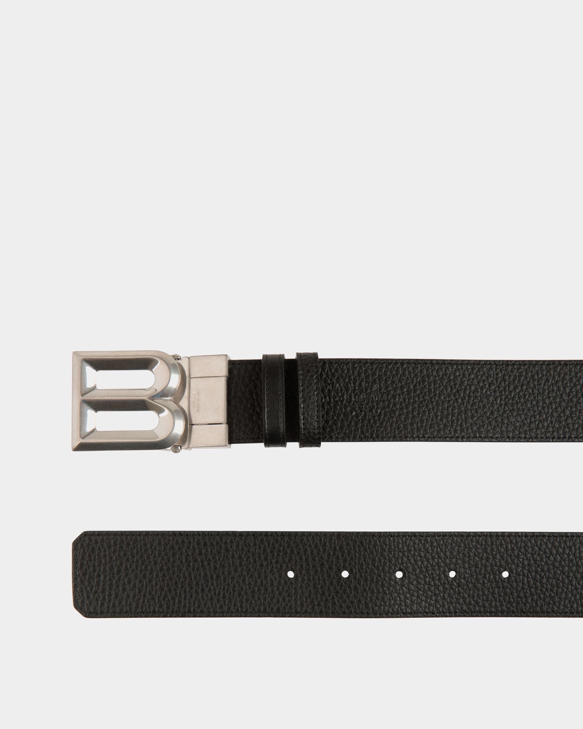 B Bold 40mm Reversible And Adjustable Belt In Black Leather - Men's - Bally - 02