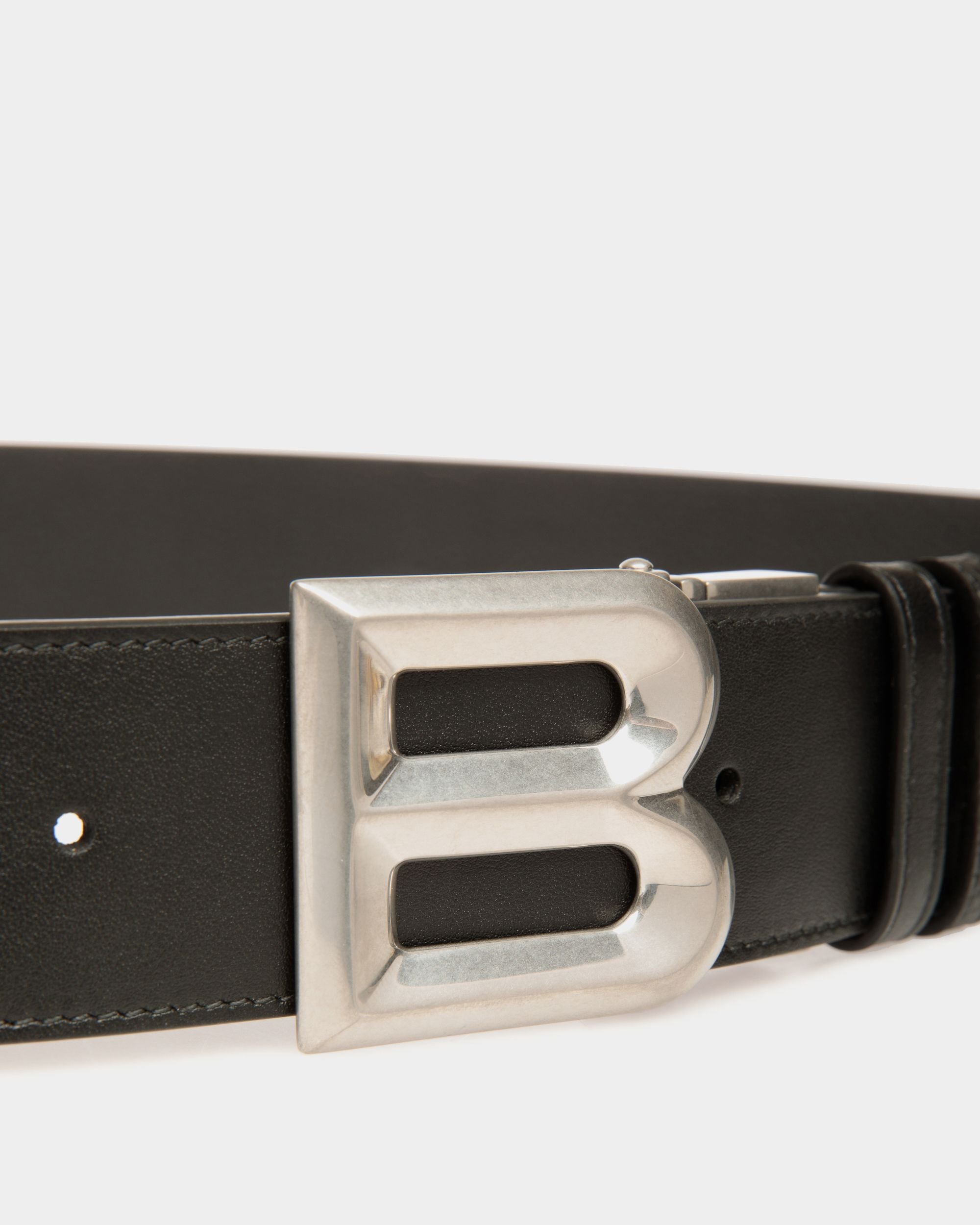 B Bold 40mm Reversible And Adjustable Belt In Black Leather - Men's - Bally - 03