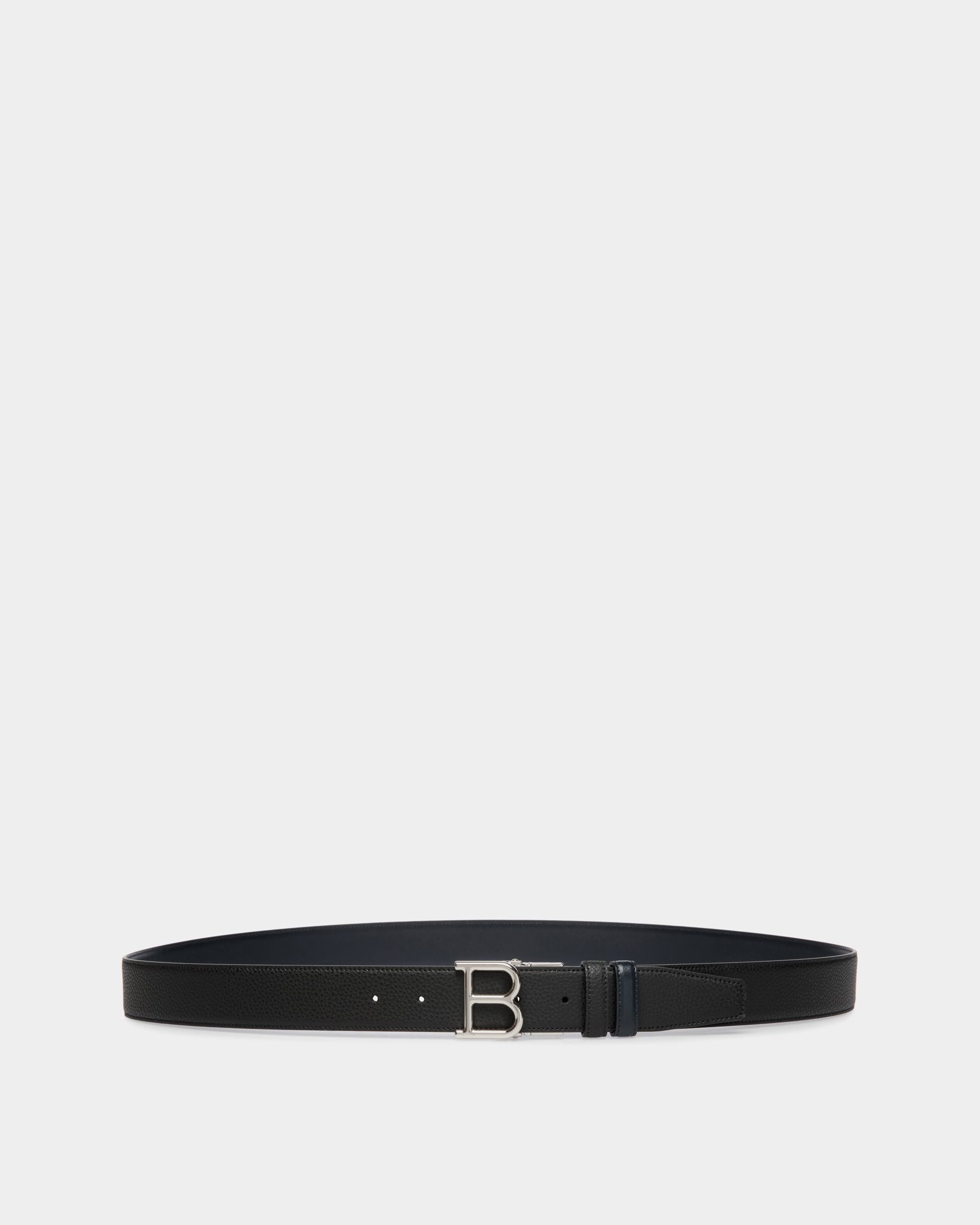 Reversible And Adjustable Belt in Black Leather - Men's - Bally - 01