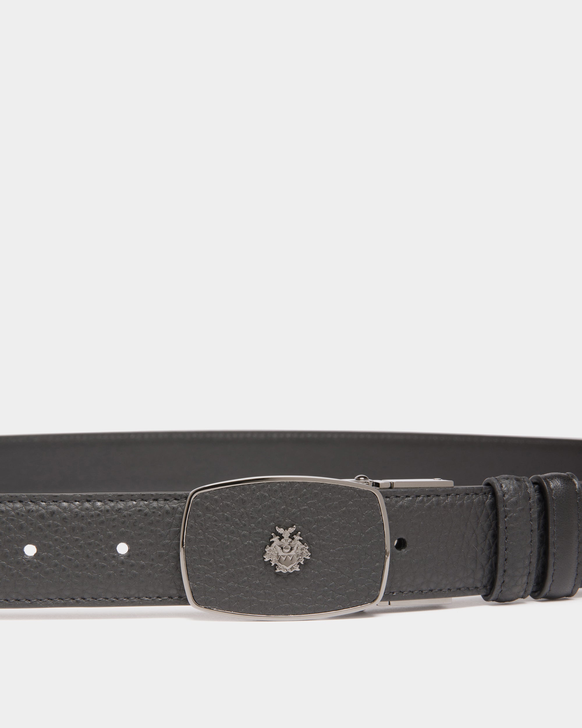 Govin 30 mm Reversible And Adjustable Belt in Black Leather - Men's - Bally - 04